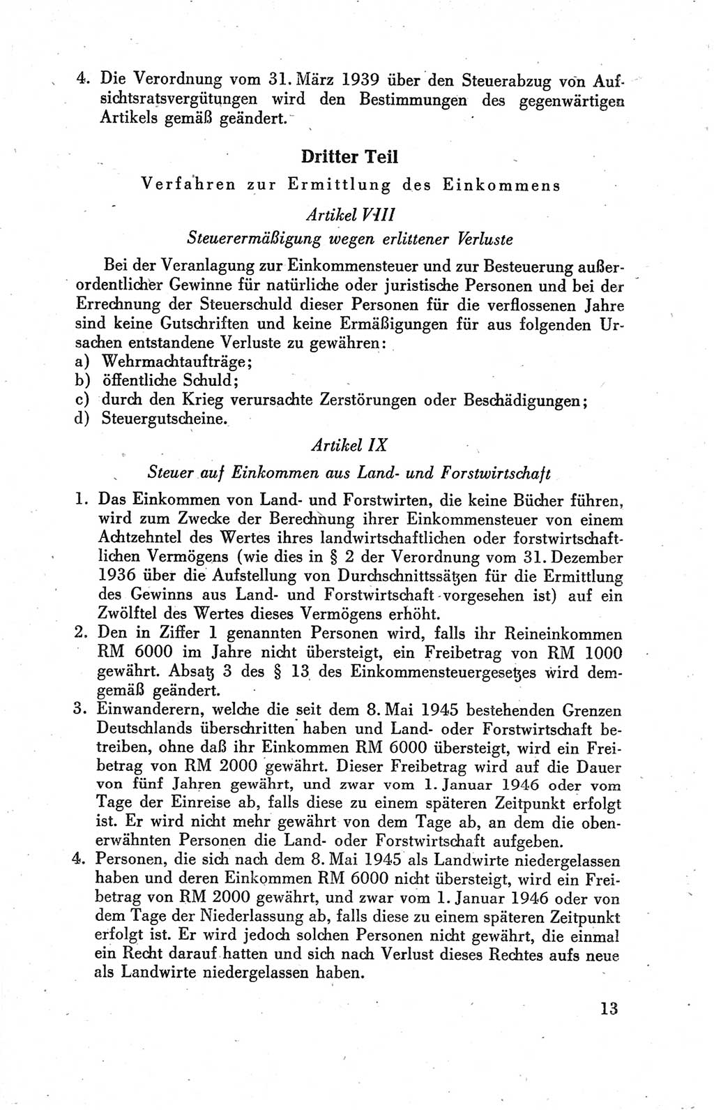 Der Alliierte Kontrollrat für Deutschland - Die Alliierte Kommandantur der Stadt Berlin, Kommuniqués, Gesetze, Direktiven, Befehle, Anordnungen, Sammelheft 2 1946, Seite 13 (AKR Dtl., All. Kdtr. Bln., 1946, S. 13)