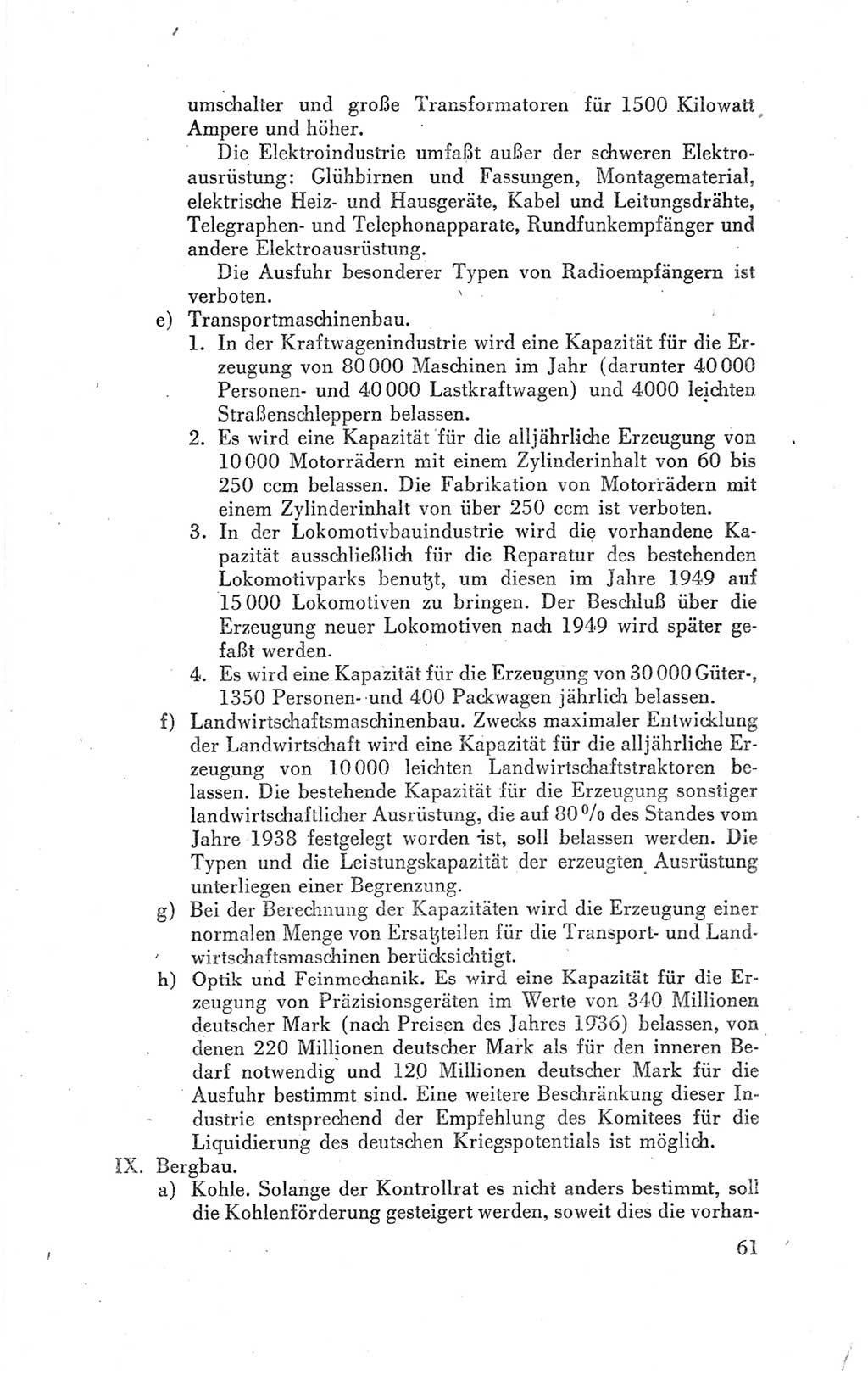 Der Alliierte Kontrollrat für Deutschland - Die Alliierte Kommandantur der Stadt Berlin, Kommuniqués, Gesetze, Direktiven, Befehle, Anordnungen, Sammelheft 2 1946, Seite 61 (AKR Dtl., All. Kdtr. Bln., 1946, S. 61)