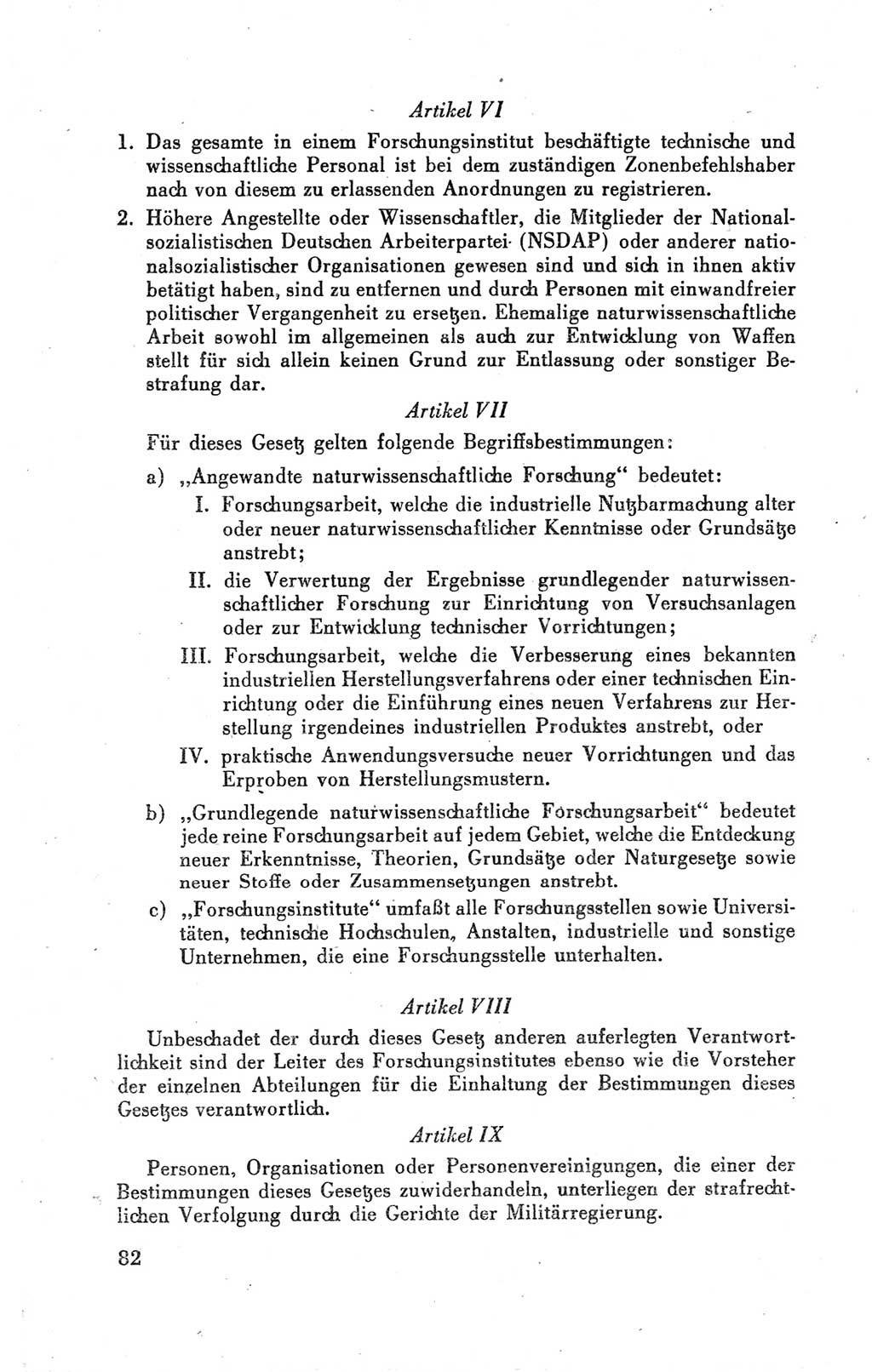 Der Alliierte Kontrollrat für Deutschland - Die Alliierte Kommandantur der Stadt Berlin, Kommuniqués, Gesetze, Direktiven, Befehle, Anordnungen, Sammelheft 2 1946, Seite 82 (AKR Dtl., All. Kdtr. Bln., 1946, S. 82)