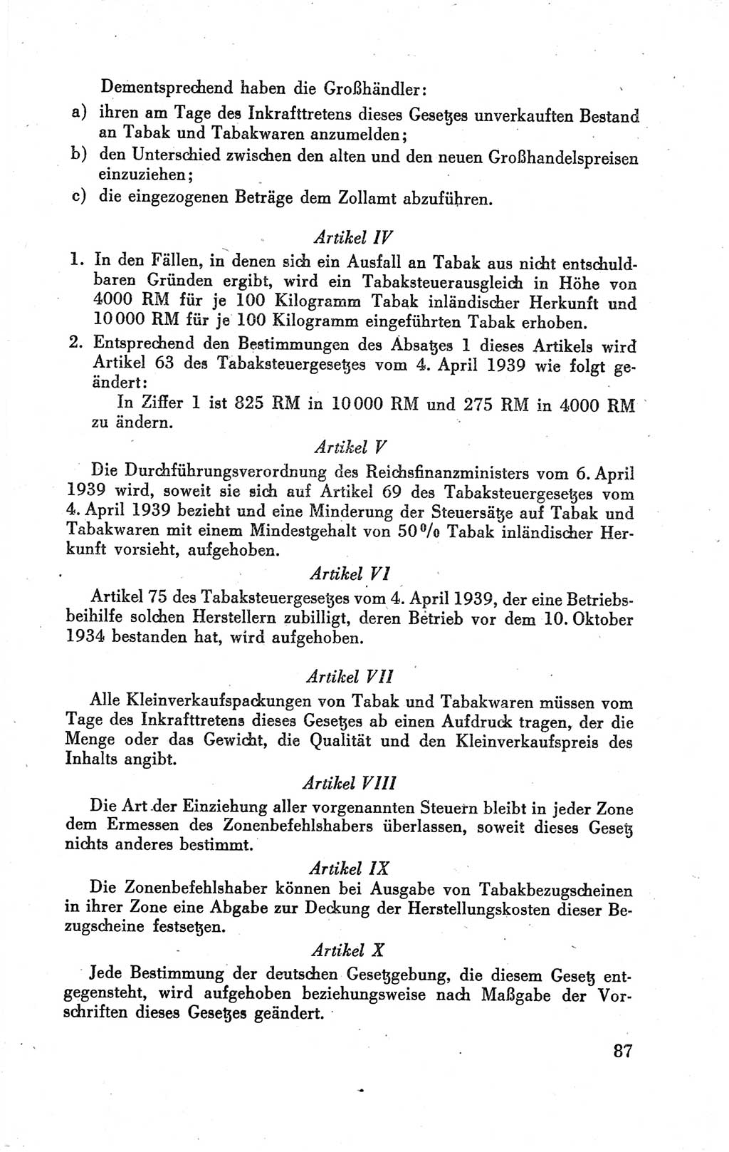 Der Alliierte Kontrollrat für Deutschland - Die Alliierte Kommandantur der Stadt Berlin, Kommuniqués, Gesetze, Direktiven, Befehle, Anordnungen, Sammelheft 2 1946, Seite 87 (AKR Dtl., All. Kdtr. Bln., 1946, S. 87)
