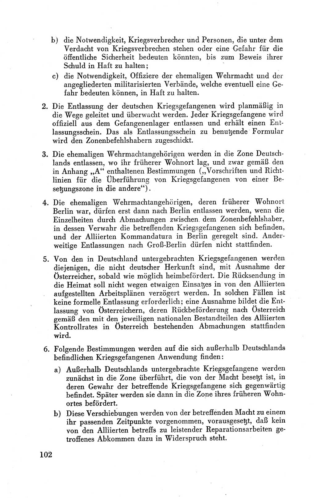 Der Alliierte Kontrollrat für Deutschland - Die Alliierte Kommandantur der Stadt Berlin, Kommuniqués, Gesetze, Direktiven, Befehle, Anordnungen, Sammelheft 2 1946, Seite 102 (AKR Dtl., All. Kdtr. Bln., 1946, S. 102)