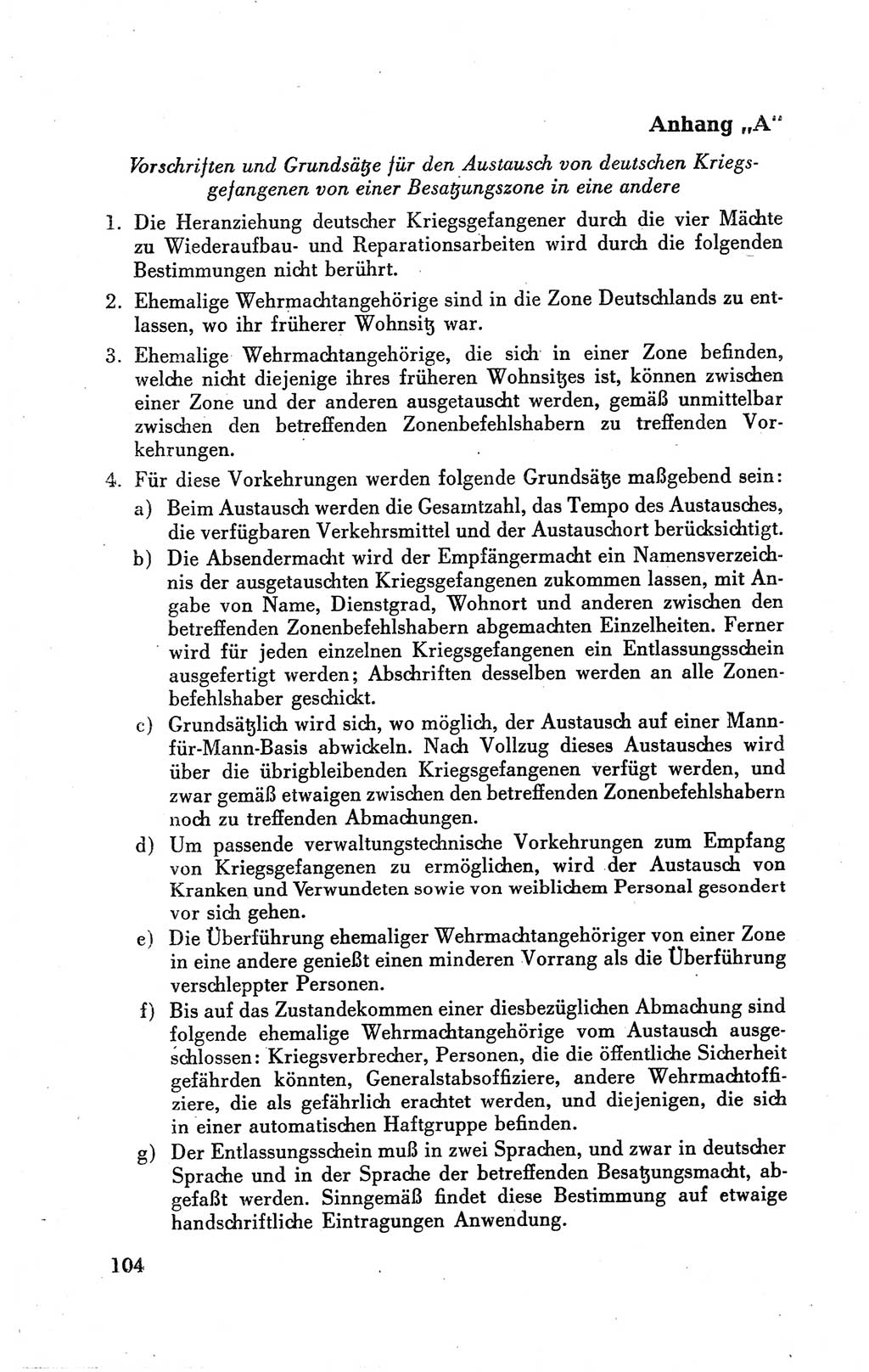 Der Alliierte Kontrollrat für Deutschland - Die Alliierte Kommandantur der Stadt Berlin, Kommuniqués, Gesetze, Direktiven, Befehle, Anordnungen, Sammelheft 2 1946, Seite 104 (AKR Dtl., All. Kdtr. Bln., 1946, S. 104)