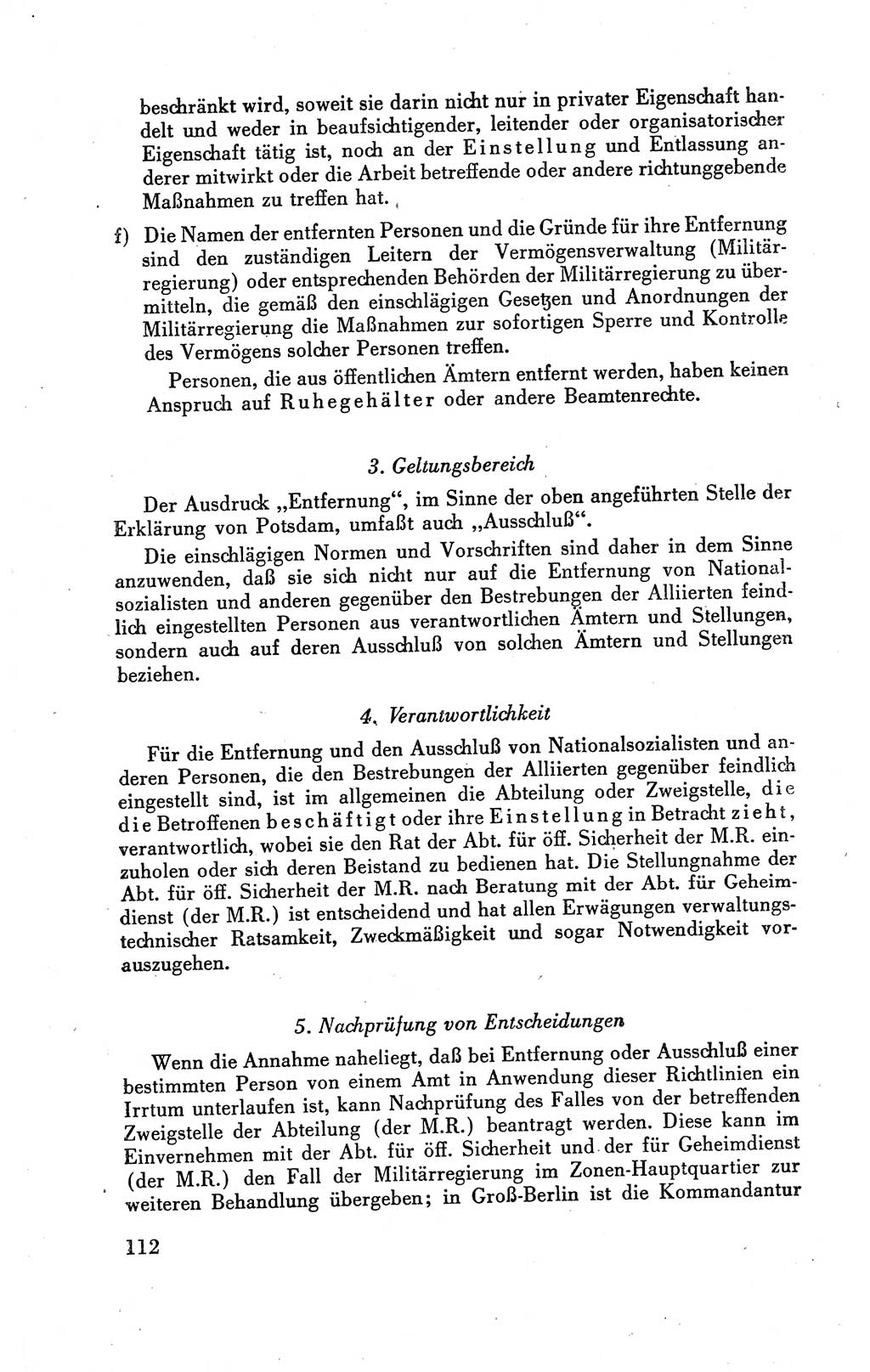 Der Alliierte Kontrollrat für Deutschland - Die Alliierte Kommandantur der Stadt Berlin, Kommuniqués, Gesetze, Direktiven, Befehle, Anordnungen, Sammelheft 2 1946, Seite 112 (AKR Dtl., All. Kdtr. Bln., 1946, S. 112)