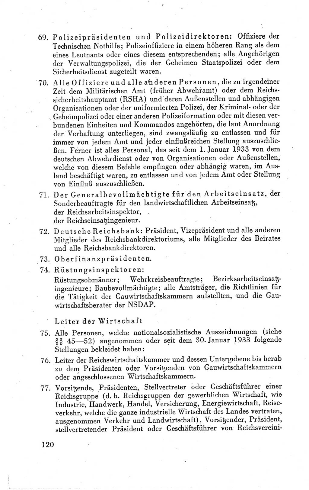 Der Alliierte Kontrollrat für Deutschland - Die Alliierte Kommandantur der Stadt Berlin, Kommuniqués, Gesetze, Direktiven, Befehle, Anordnungen, Sammelheft 2 1946, Seite 120 (AKR Dtl., All. Kdtr. Bln., 1946, S. 120)