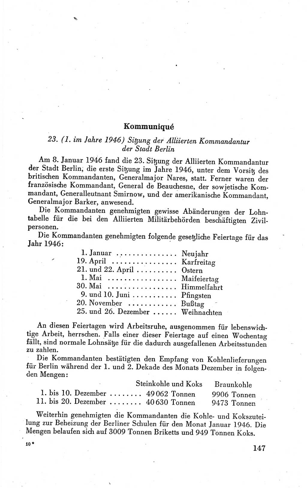 Der Alliierte Kontrollrat für Deutschland - Die Alliierte Kommandantur der Stadt Berlin, Kommuniqués, Gesetze, Direktiven, Befehle, Anordnungen, Sammelheft 2 1946, Seite 147 (AKR Dtl., All. Kdtr. Bln., 1946, S. 147)