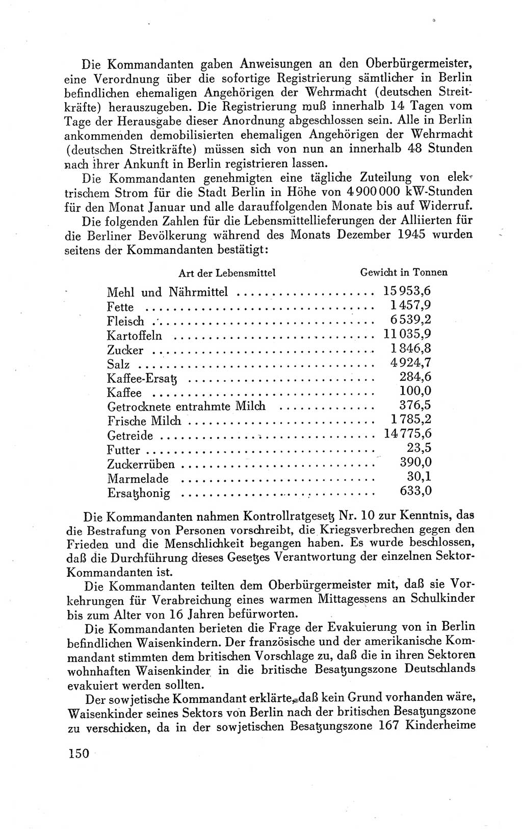 Der Alliierte Kontrollrat für Deutschland - Die Alliierte Kommandantur der Stadt Berlin, Kommuniqués, Gesetze, Direktiven, Befehle, Anordnungen, Sammelheft 2 1946, Seite 150 (AKR Dtl., All. Kdtr. Bln., 1946, S. 150)