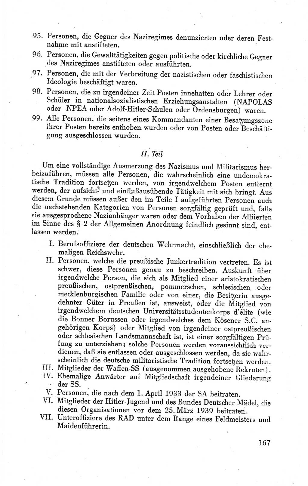 Der Alliierte Kontrollrat für Deutschland - Die Alliierte Kommandantur der Stadt Berlin, Kommuniqués, Gesetze, Direktiven, Befehle, Anordnungen, Sammelheft 2 1946, Seite 167 (AKR Dtl., All. Kdtr. Bln., 1946, S. 167)