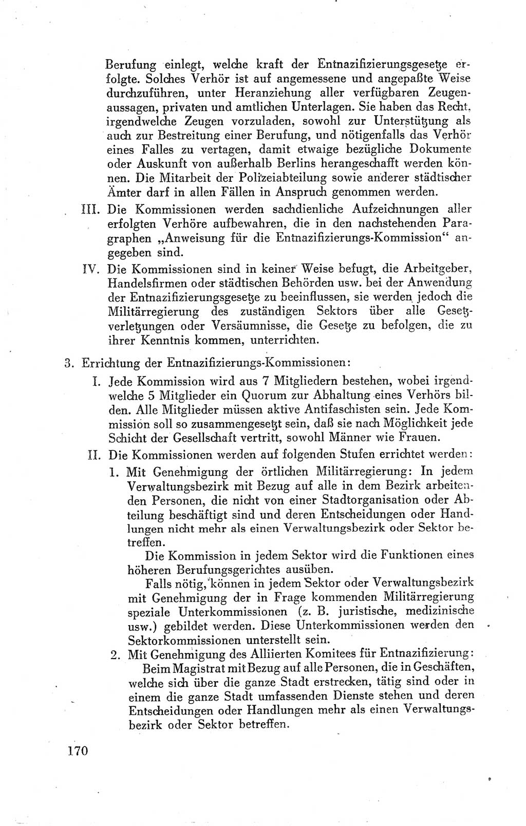 Der Alliierte Kontrollrat für Deutschland - Die Alliierte Kommandantur der Stadt Berlin, Kommuniqués, Gesetze, Direktiven, Befehle, Anordnungen, Sammelheft 2 1946, Seite 170 (AKR Dtl., All. Kdtr. Bln., 1946, S. 170)