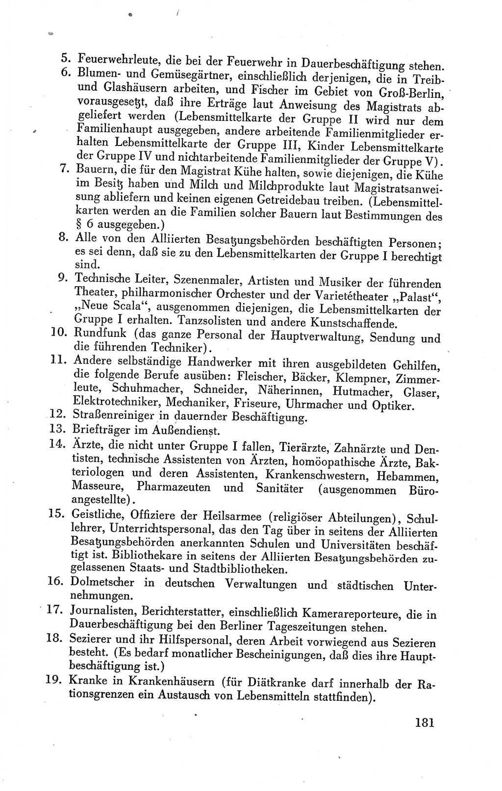 Der Alliierte Kontrollrat für Deutschland - Die Alliierte Kommandantur der Stadt Berlin, Kommuniqués, Gesetze, Direktiven, Befehle, Anordnungen, Sammelheft 2 1946, Seite 181 (AKR Dtl., All. Kdtr. Bln., 1946, S. 181)