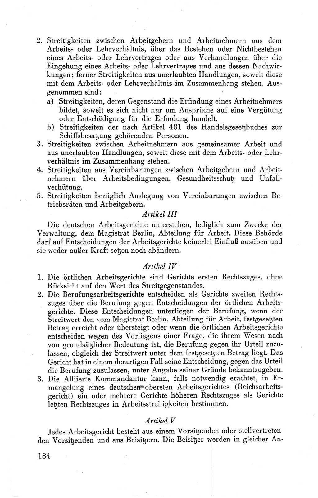 Der Alliierte Kontrollrat für Deutschland - Die Alliierte Kommandantur der Stadt Berlin, Kommuniqués, Gesetze, Direktiven, Befehle, Anordnungen, Sammelheft 2 1946, Seite 184 (AKR Dtl., All. Kdtr. Bln., 1946, S. 184)
