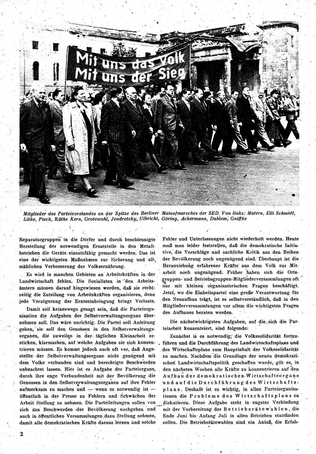 Neuer Weg (NW), Monatsschrift für aktuelle Fragen der Arbeiterbewegung [Zentralkomitee (ZK) Kommunistische Partei Deutschlands (KPD), Sozialistische Einheitspartei Deutschlands (SED)], 1. Jahrgang [Sowjetische Besatzungszone (SBZ) Deutschlands] 1946, Heft 3/2 (NW ZK KPD SED SBZ Dtl. 1946, H. 3/2)