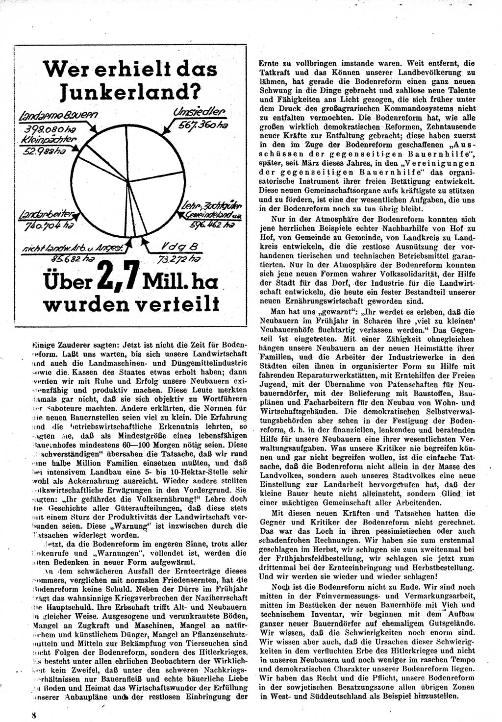 Neuer Weg (NW), Monatsschrift für aktuelle Fragen der Arbeiterbewegung [Zentralkomitee (ZK) Kommunistische Partei Deutschlands (KPD), Sozialistische Einheitspartei Deutschlands (SED)], 1. Jahrgang [Sowjetische Besatzungszone (SBZ) Deutschlands] 1946, Heft 6/8 (NW ZK KPD SED SBZ Dtl. 1946, H. 6/8)