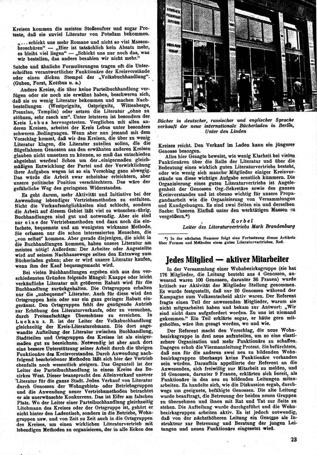 Neuer Weg (NW), Monatsschrift für aktuelle Fragen der Arbeiterbewegung [Zentralkomitee (ZK) Kommunistische Partei Deutschlands (KPD), Sozialistische Einheitspartei Deutschlands (SED)], 1. Jahrgang [Sowjetische Besatzungszone (SBZ) Deutschlands] 1946, Heft 6/23 (NW ZK KPD SED SBZ Dtl. 1946, H. 6/23)