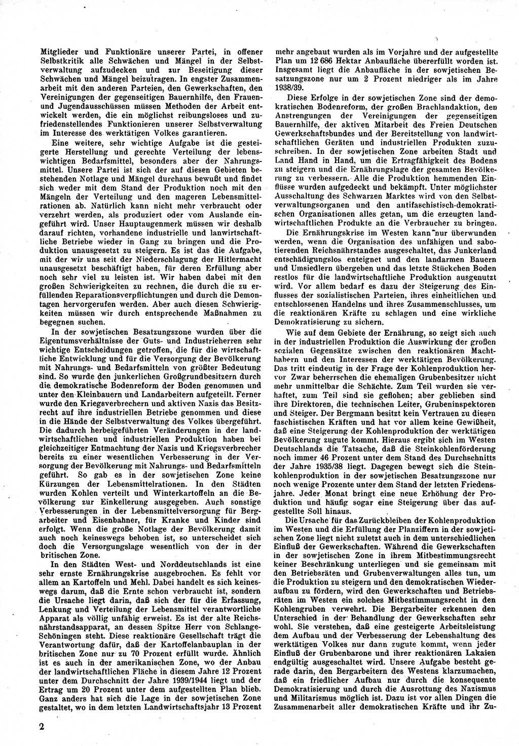 Neuer Weg (NW), Monatsschrift für aktuelle Fragen der Arbeiterbewegung [Zentralkomitee (ZK) Kommunistische Partei Deutschlands (KPD), Sozialistische Einheitspartei Deutschlands (SED)], 1. Jahrgang [Sowjetische Besatzungszone (SBZ) Deutschlands] 1946, Heft 8/2 (NW ZK KPD SED SBZ Dtl. 1946, H. 8/2)