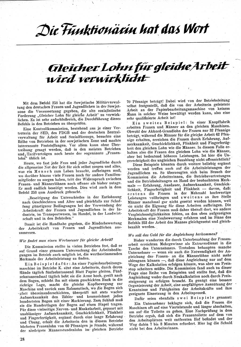 Neuer Weg (NW), Monatsschrift für aktuelle Fragen der Arbeiterbewegung [Zentralkomitee (ZK) Kommunistische Partei Deutschlands (KPD), Sozialistische Einheitspartei Deutschlands (SED)], 1. Jahrgang [Sowjetische Besatzungszone (SBZ) Deutschlands] 1946, Heft 9/28 (NW ZK KPD SED SBZ Dtl. 1946, H. 9/28)