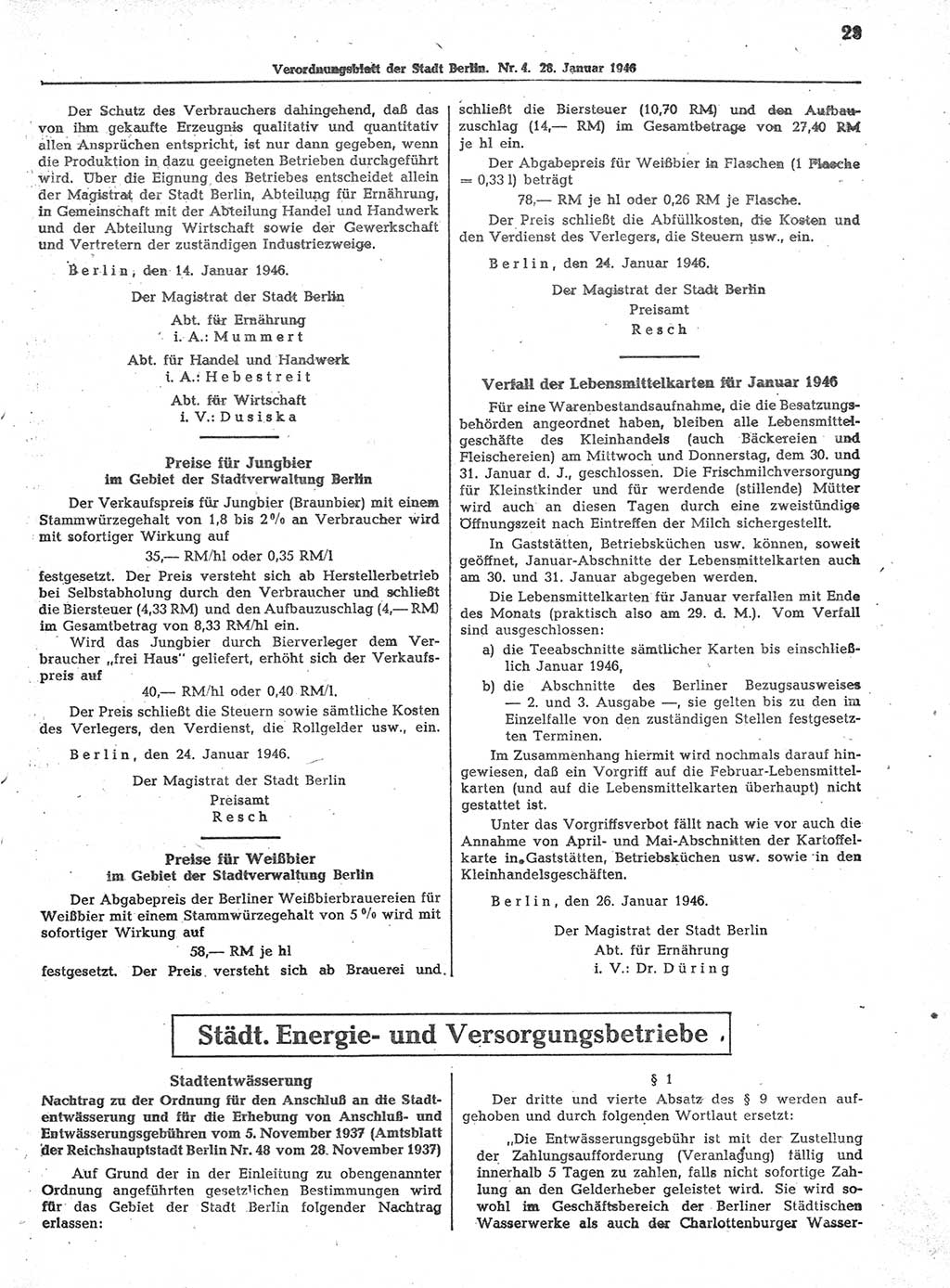 Verordnungsblatt (VOBl.) der Stadt Berlin, für Groß-Berlin 1946, Seite 23 (VOBl. Bln. 1946, S. 23)