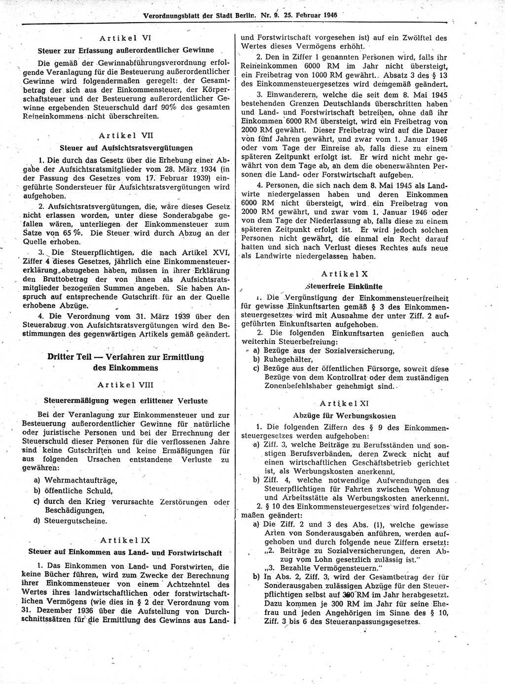 Verordnungsblatt (VOBl.) der Stadt Berlin, für Groß-Berlin 1946, Seite 49 (VOBl. Bln. 1946, S. 49)