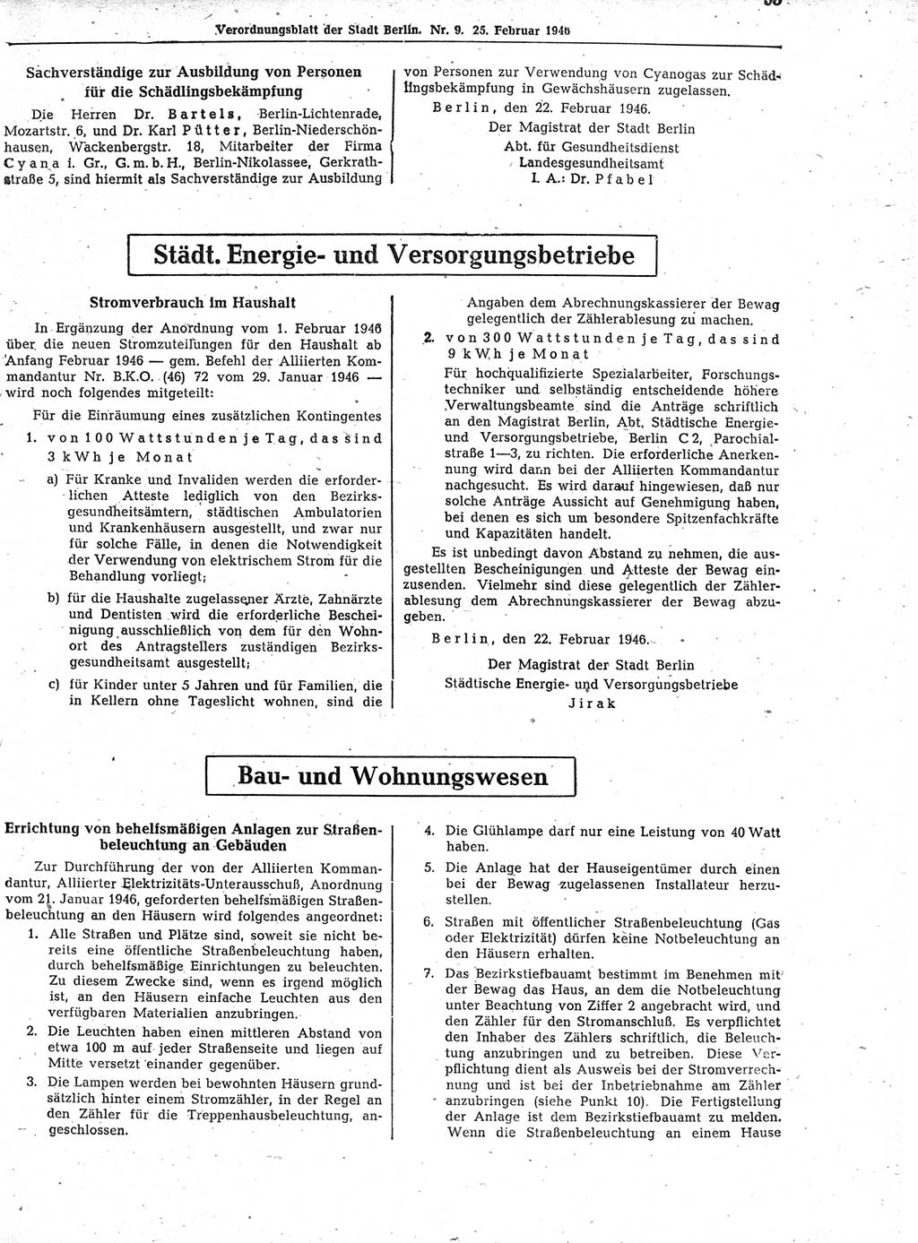 Verordnungsblatt (VOBl.) der Stadt Berlin, für Groß-Berlin 1946, Seite 55 (VOBl. Bln. 1946, S. 55)