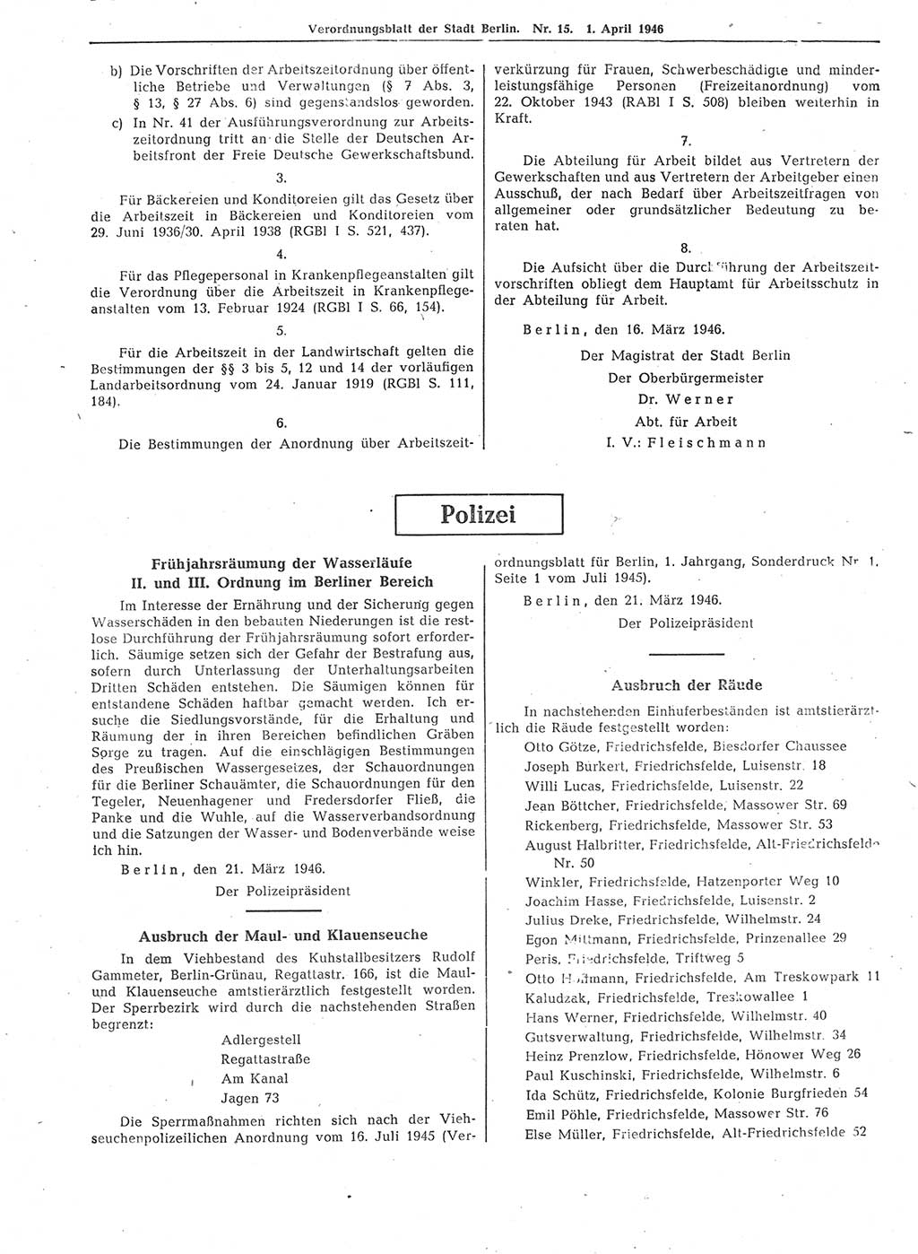 Verordnungsblatt (VOBl.) der Stadt Berlin, für Groß-Berlin 1946, Seite 120 (VOBl. Bln. 1946, S. 120)