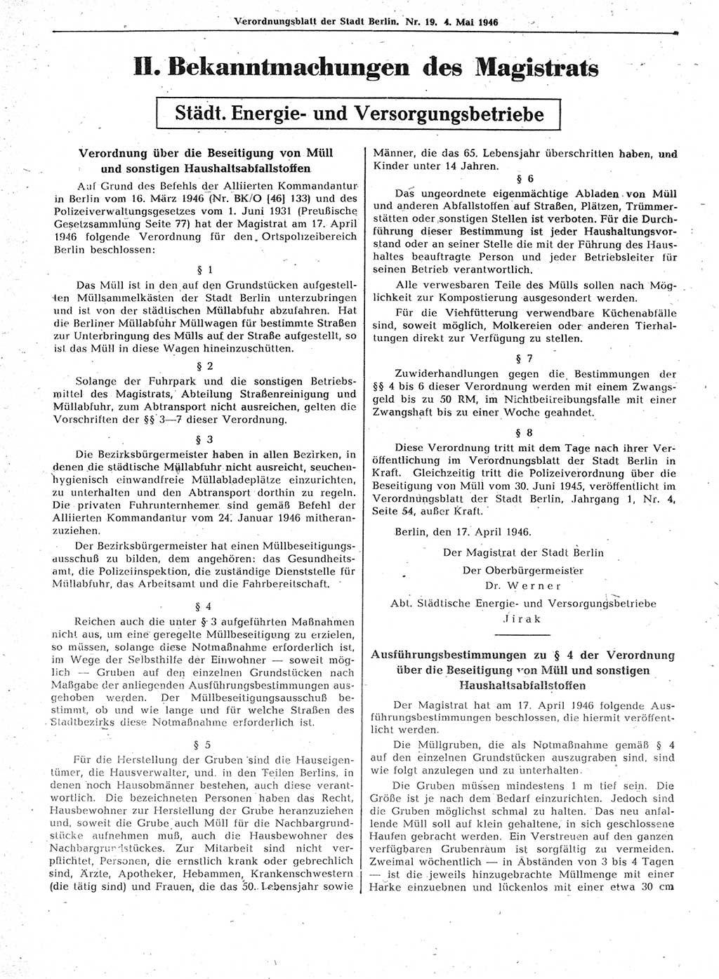 Verordnungsblatt (VOBl.) der Stadt Berlin, für Groß-Berlin 1946, Seite 148 (VOBl. Bln. 1946, S. 148)