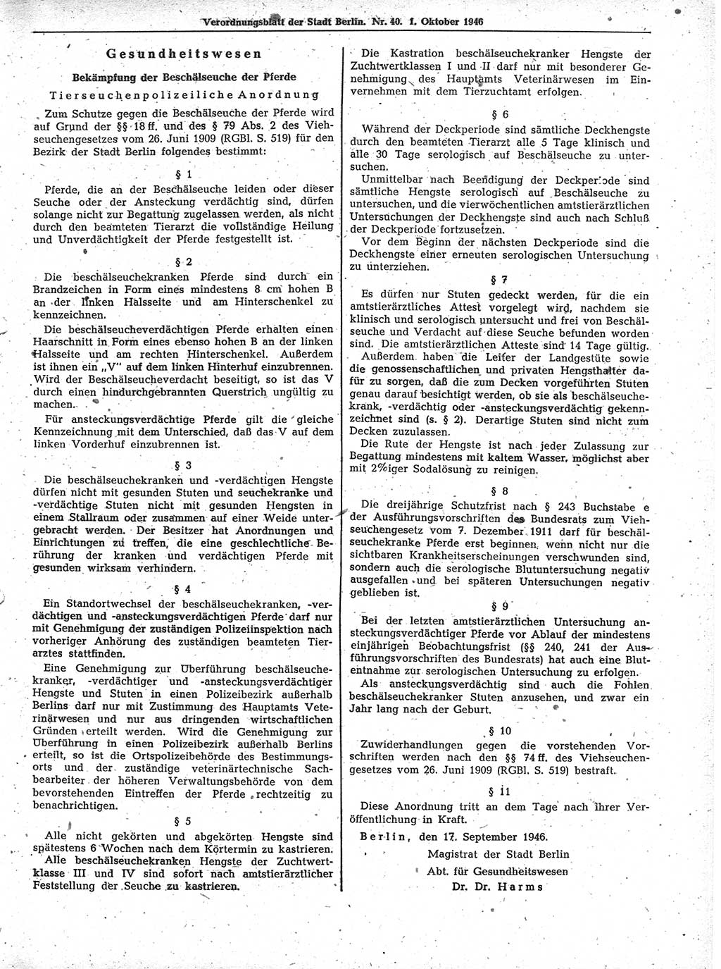 Verordnungsblatt (VOBl.) der Stadt Berlin, für Groß-Berlin 1946, Seite 359 (VOBl. Bln. 1946, S. 359)