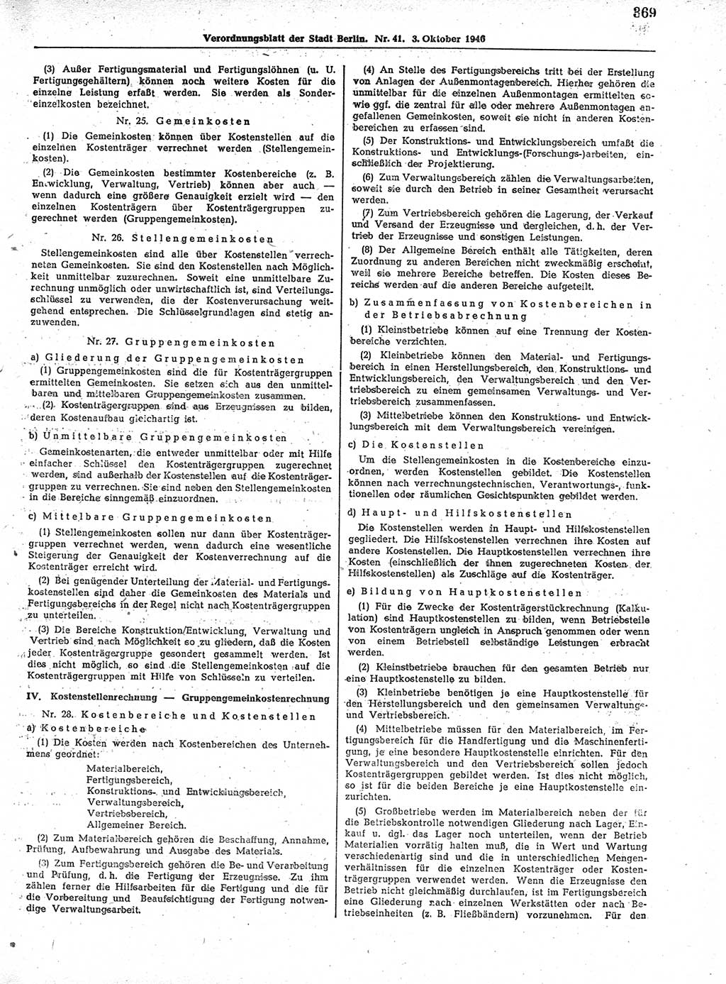 Verordnungsblatt (VOBl.) der Stadt Berlin, für Groß-Berlin 1946, Seite 369 (VOBl. Bln. 1946, S. 369)