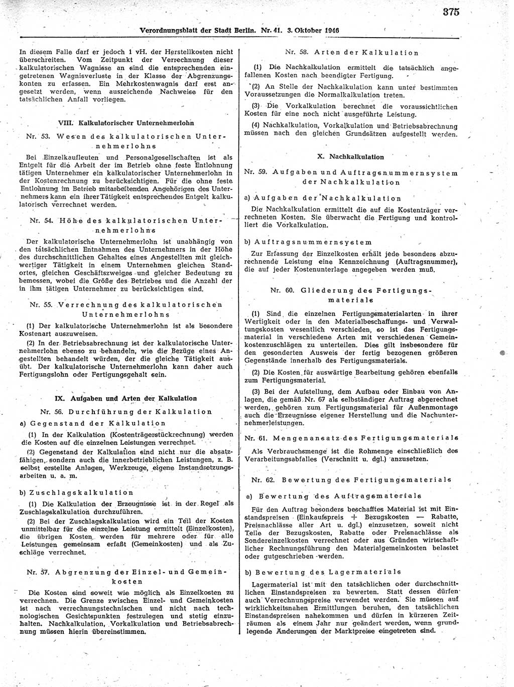 Verordnungsblatt (VOBl.) der Stadt Berlin, für Groß-Berlin 1946, Seite 375 (VOBl. Bln. 1946, S. 375)