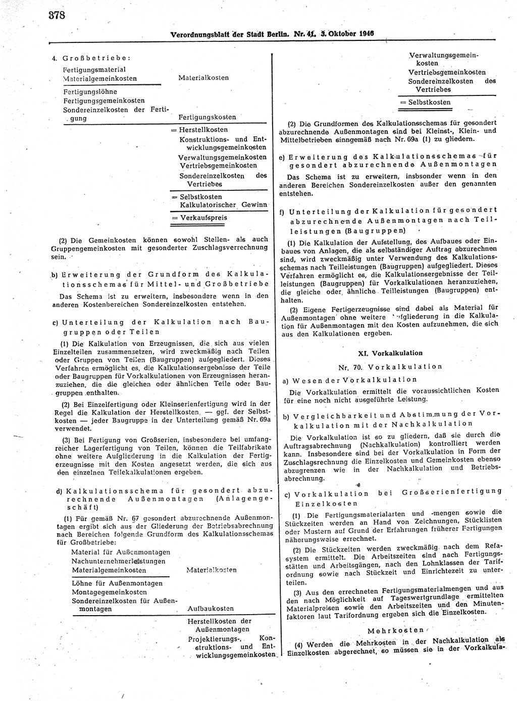 Verordnungsblatt (VOBl.) der Stadt Berlin, für Groß-Berlin 1946, Seite 378 (VOBl. Bln. 1946, S. 378)