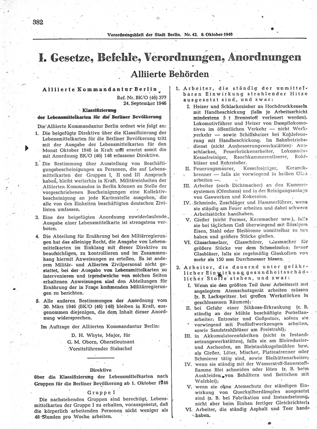 Verordnungsblatt (VOBl.) der Stadt Berlin, für Groß-Berlin 1946, Seite 382 (VOBl. Bln. 1946, S. 382)