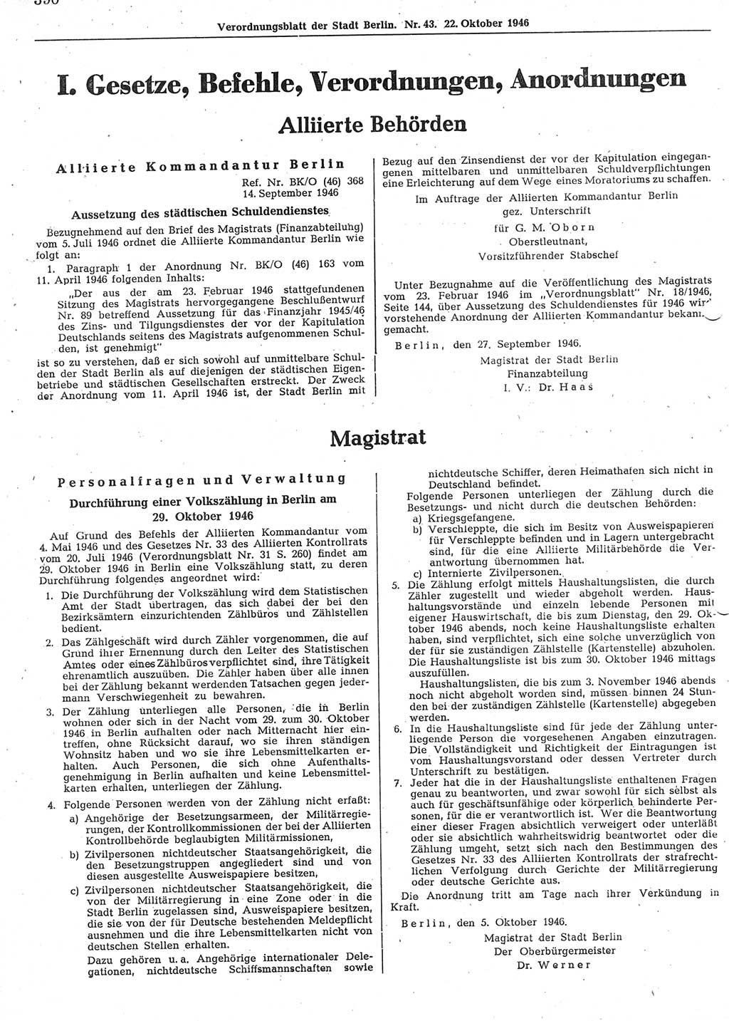 Verordnungsblatt (VOBl.) der Stadt Berlin, für Groß-Berlin 1946, Seite 390 (VOBl. Bln. 1946, S. 390)