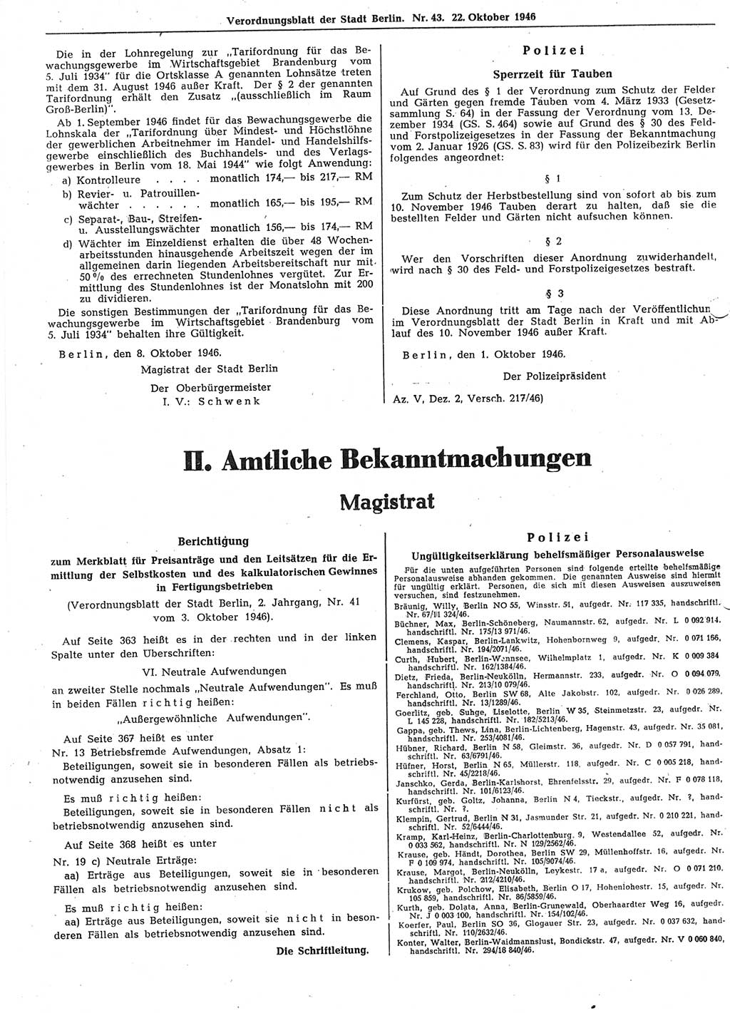 Verordnungsblatt (VOBl.) der Stadt Berlin, für Groß-Berlin 1946, Seite 392 (VOBl. Bln. 1946, S. 392)