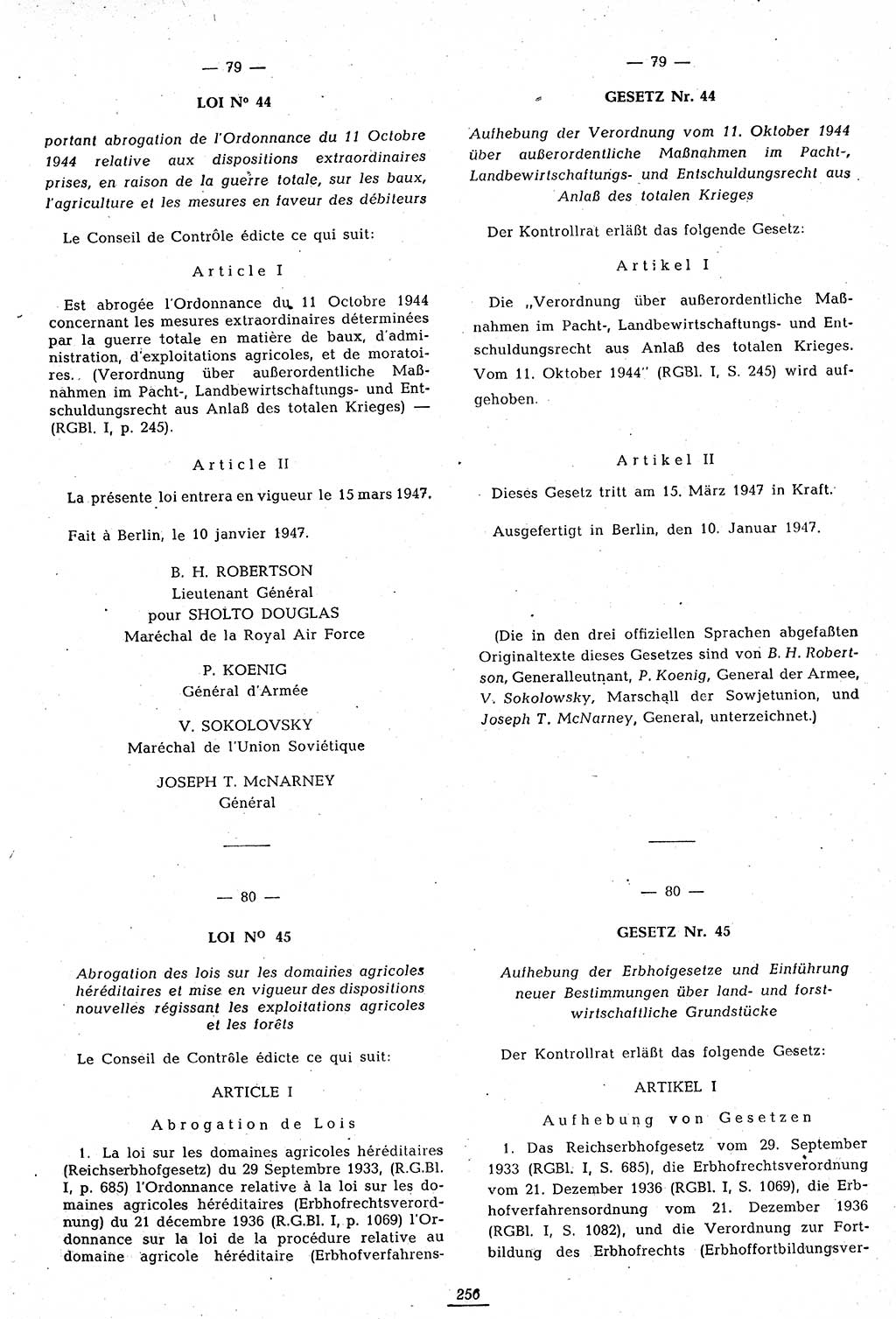 Amtsblatt des Kontrollrats (ABlKR) in Deutschland 1947, Seite 256/2 (ABlKR Dtl. 1947, S. 256/2)
