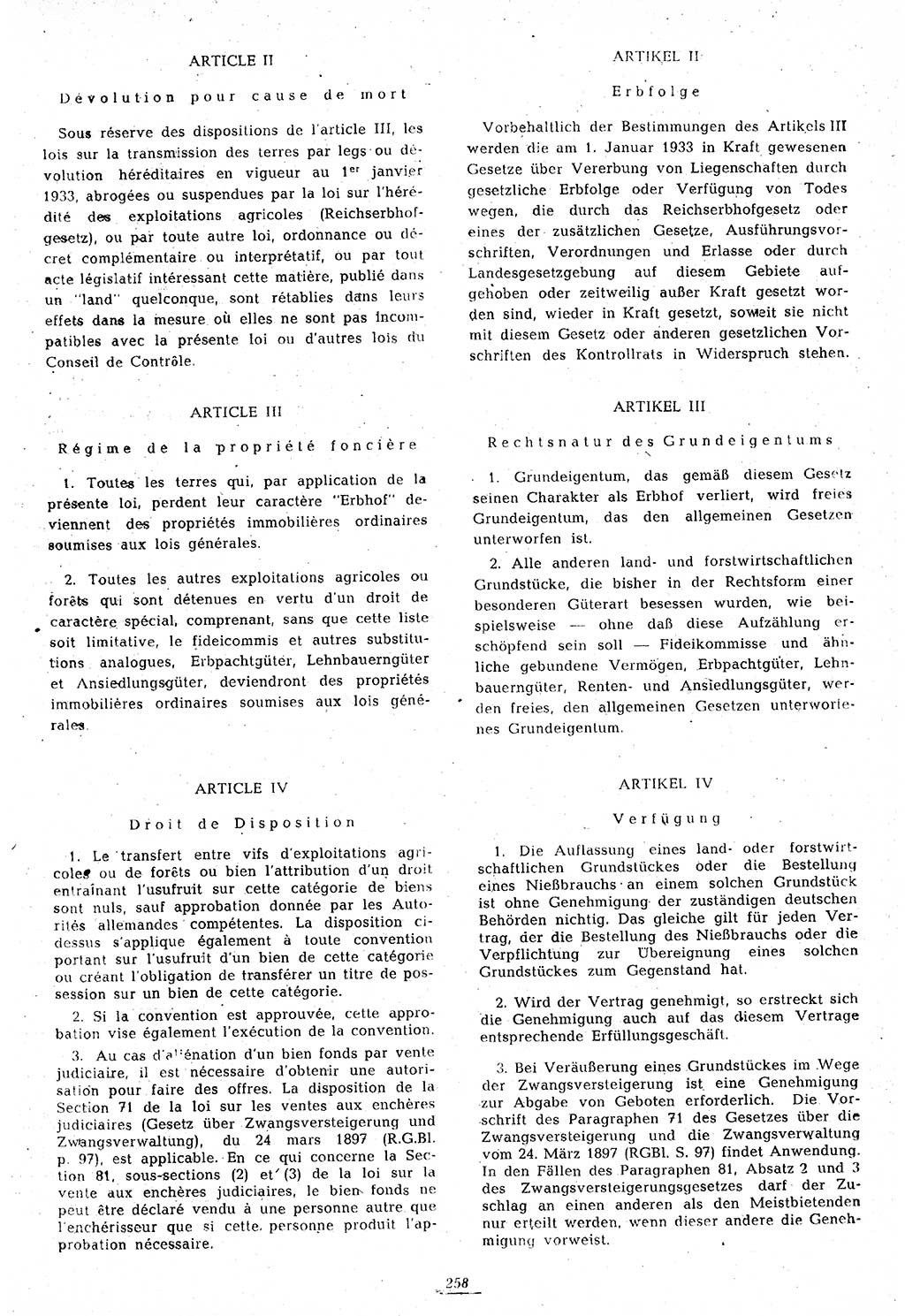 Amtsblatt des Kontrollrats (ABlKR) in Deutschland 1947, Seite 258/2 (ABlKR Dtl. 1947, S. 258/2)
