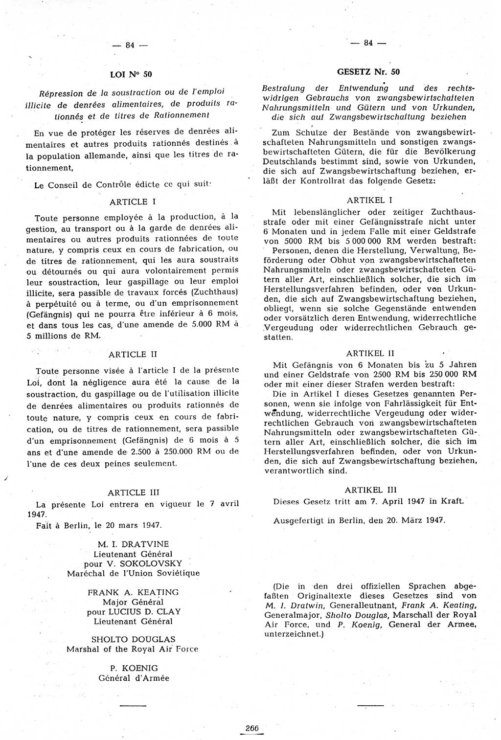 Amtsblatt des Kontrollrats (ABlKR) in Deutschland 1947, Seite 266/2 (ABlKR Dtl. 1947, S. 266/2)