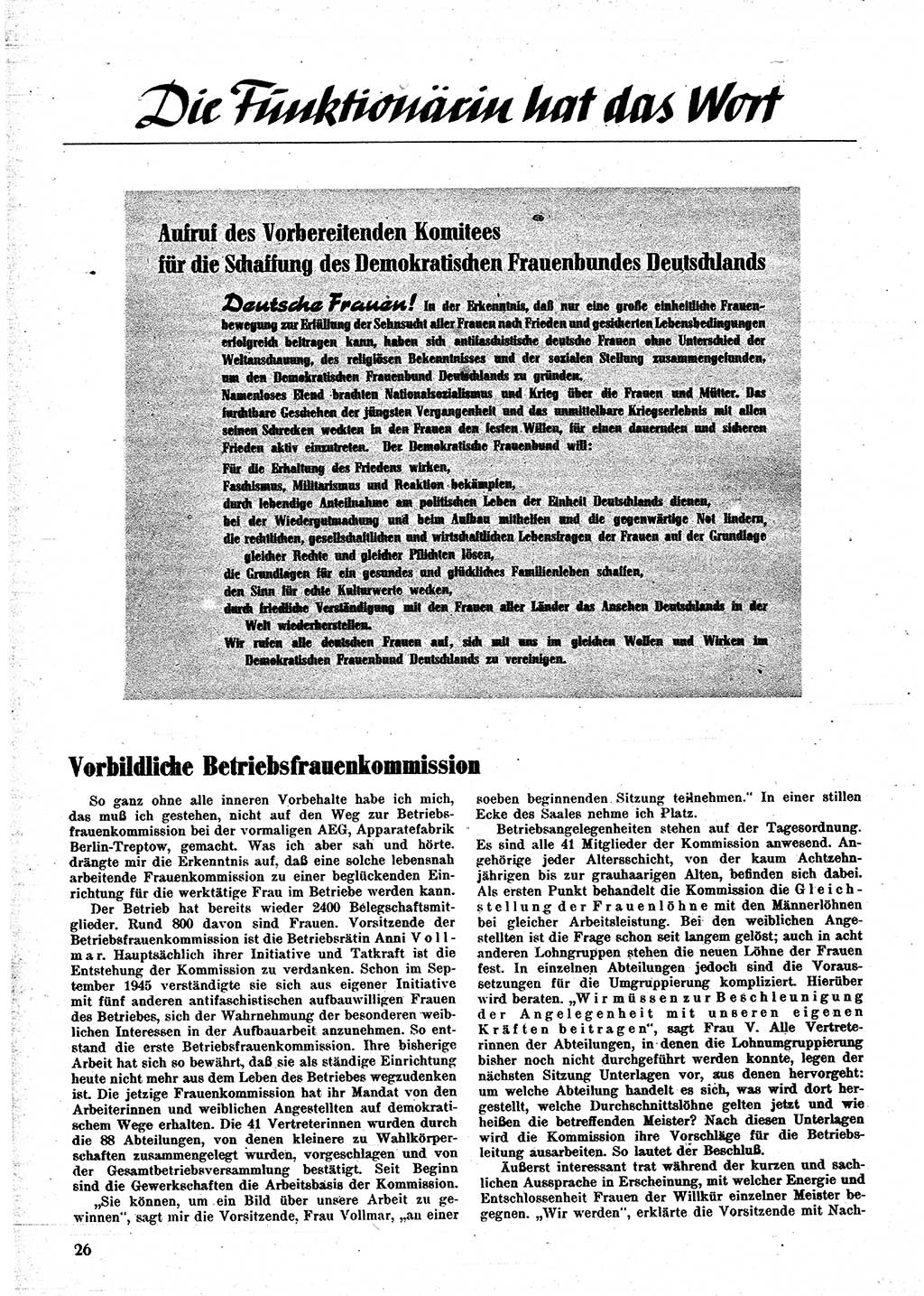 Neuer Weg (NW), Monatsschrift für aktuelle Fragen der Arbeiterbewegung [Parteivorstand (PV) Sozialistische Einheitspartei Deutschlands (SED)], 2. Jahrgang [Sowjetische Besatzungszone (SBZ) Deutschlands] 1947, Heft 2/26 (NW PV SED SBZ Dtl. 1947, H. 2/26)