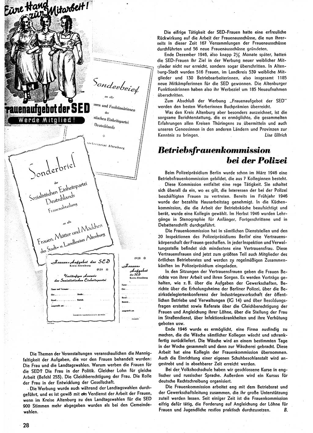 Neuer Weg (NW), Monatsschrift für aktuelle Fragen der Arbeiterbewegung [Parteivorstand (PV) Sozialistische Einheitspartei Deutschlands (SED)], 2. Jahrgang [Sowjetische Besatzungszone (SBZ) Deutschlands] 1947, Heft 6/28 (NW PV SED SBZ Dtl. 1947, H. 6/28)