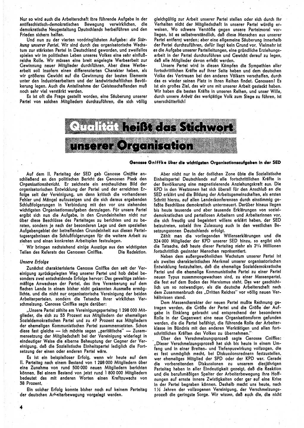 Neuer Weg (NW), Monatsschrift für aktuelle Fragen der Arbeiterbewegung [Parteivorstand (PV) Sozialistische Einheitspartei Deutschlands (SED)], 2. Jahrgang [Sowjetische Besatzungszone (SBZ) Deutschlands] 1947, Heft 11/4 (NW PV SED SBZ Dtl. 1947, H. 11/4)