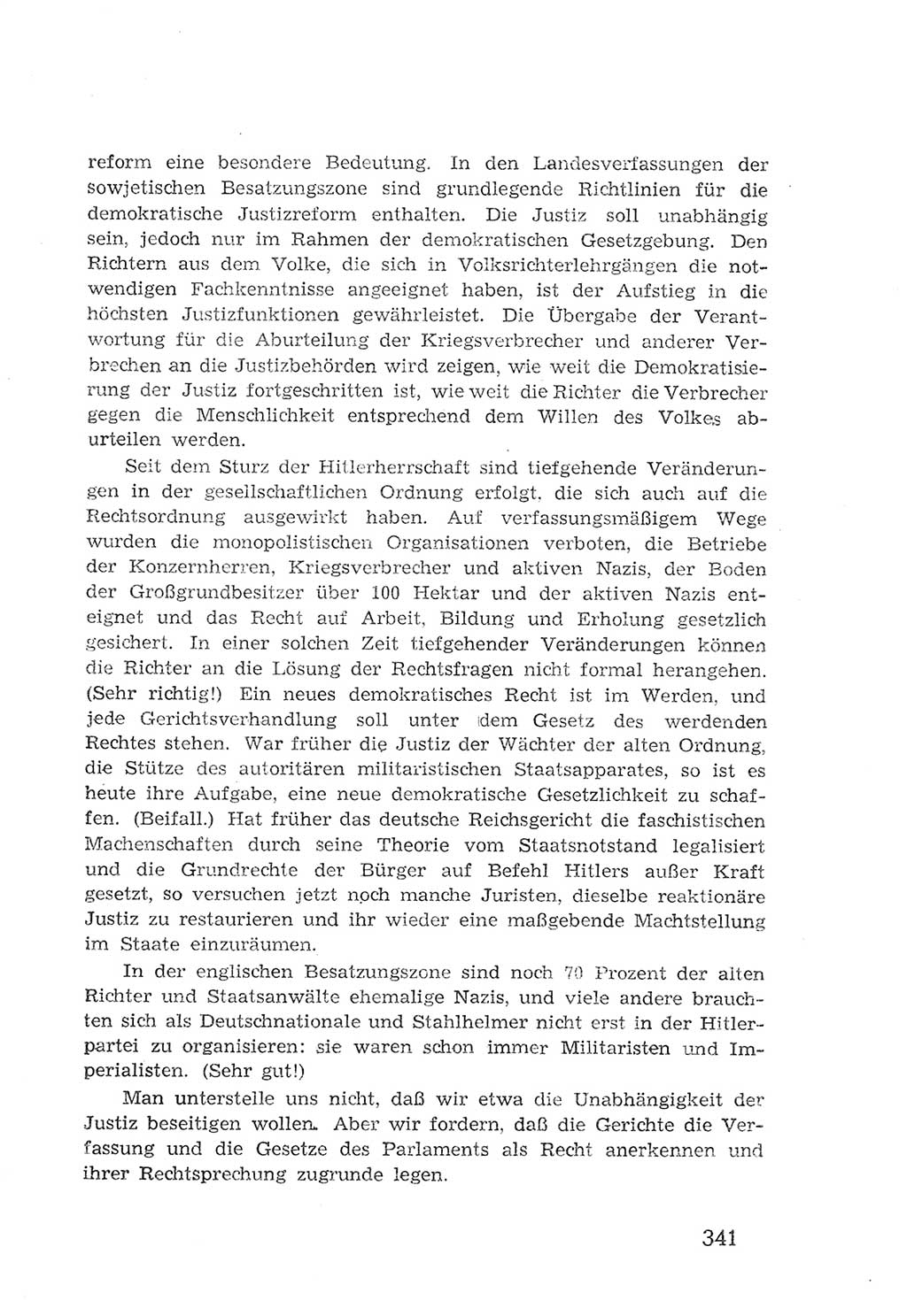 Protokoll der Verhandlungen des 2. Parteitages der Sozialistischen Einheitspartei Deutschlands (SED) [Sowjetische Besatzungszone (SBZ) Deutschlands] 1947, Seite 341 (Prot. Verh. 2. PT SED SBZ Dtl. 1947, S. 341)