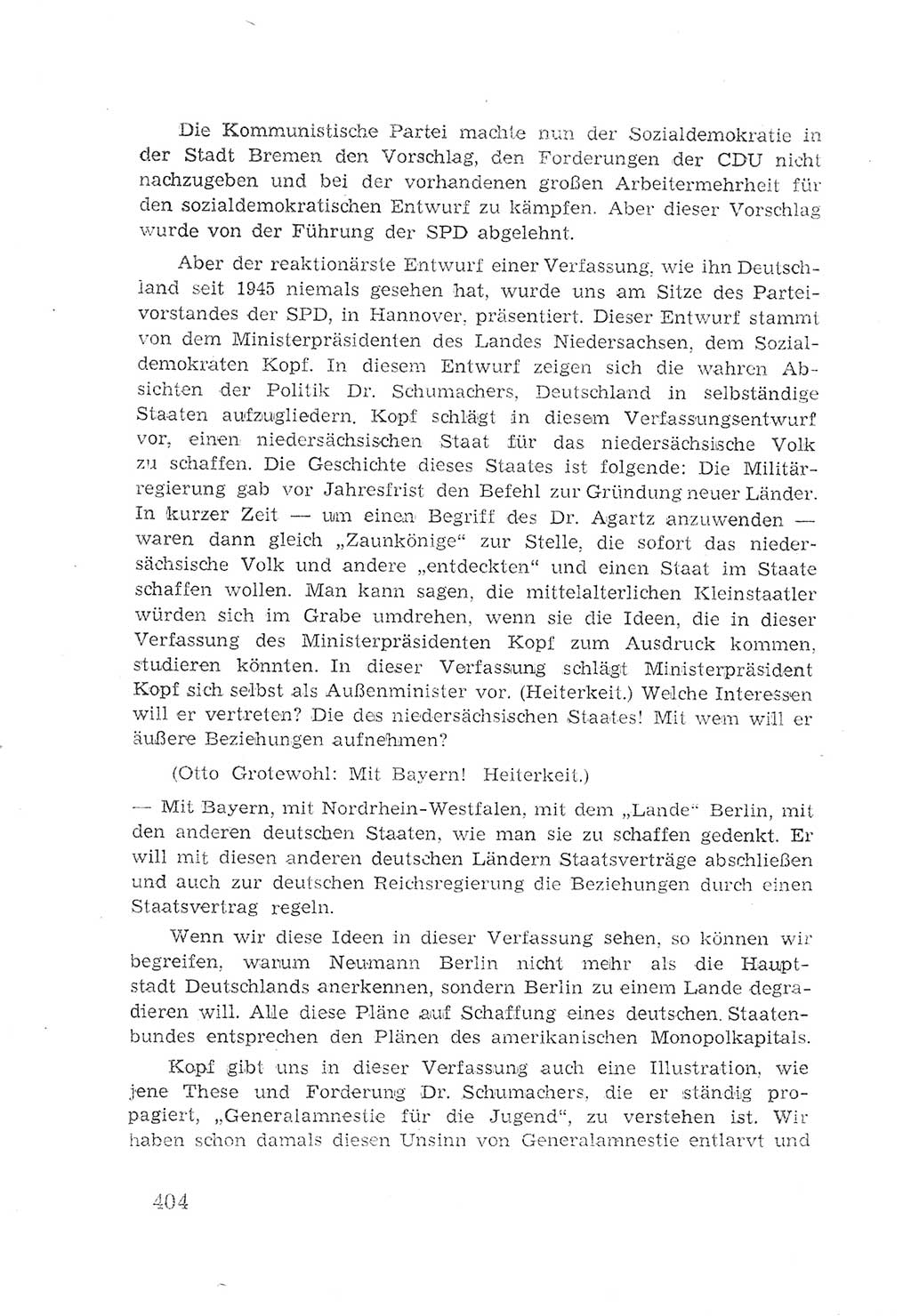 Protokoll der Verhandlungen des 2. Parteitages der Sozialistischen Einheitspartei Deutschlands (SED) [Sowjetische Besatzungszone (SBZ) Deutschlands] 1947, Seite 404 (Prot. Verh. 2. PT SED SBZ Dtl. 1947, S. 404)