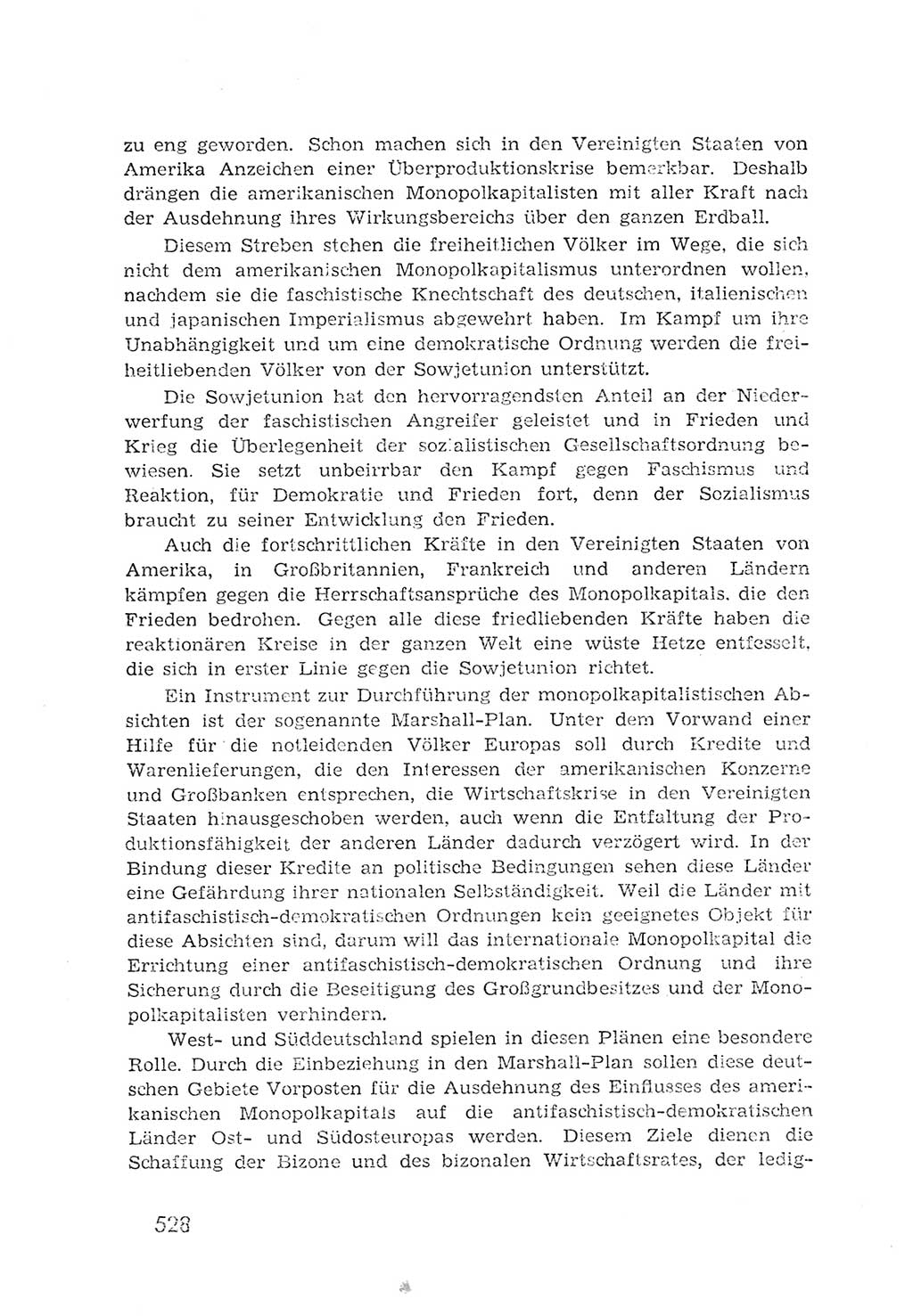 Protokoll der Verhandlungen des 2. Parteitages der Sozialistischen Einheitspartei Deutschlands (SED) [Sowjetische Besatzungszone (SBZ) Deutschlands] 1947, Seite 528 (Prot. Verh. 2. PT SED SBZ Dtl. 1947, S. 528)