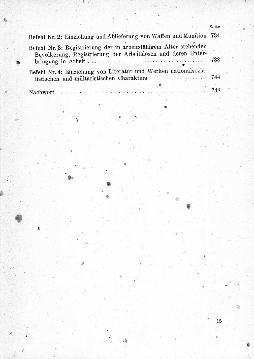 Das Recht der Besatzungsmacht (Deutschland), Proklamationen, Deklerationen, Verordnungen, Gesetze und Bekanntmachungen 1947, Seite 15 (R. Bes. Dtl. 1947, S. 15)
