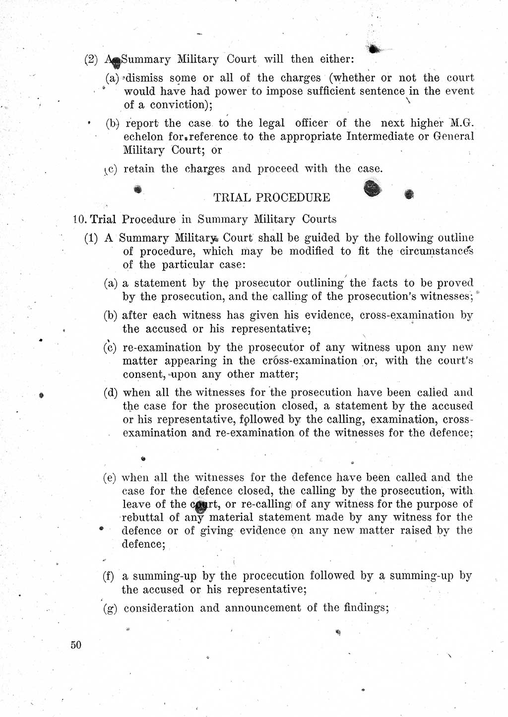 Das Recht der Besatzungsmacht (Deutschland), Proklamationen, Deklerationen, Verordnungen, Gesetze und Bekanntmachungen 1947, Seite 50 (R. Bes. Dtl. 1947, S. 50)