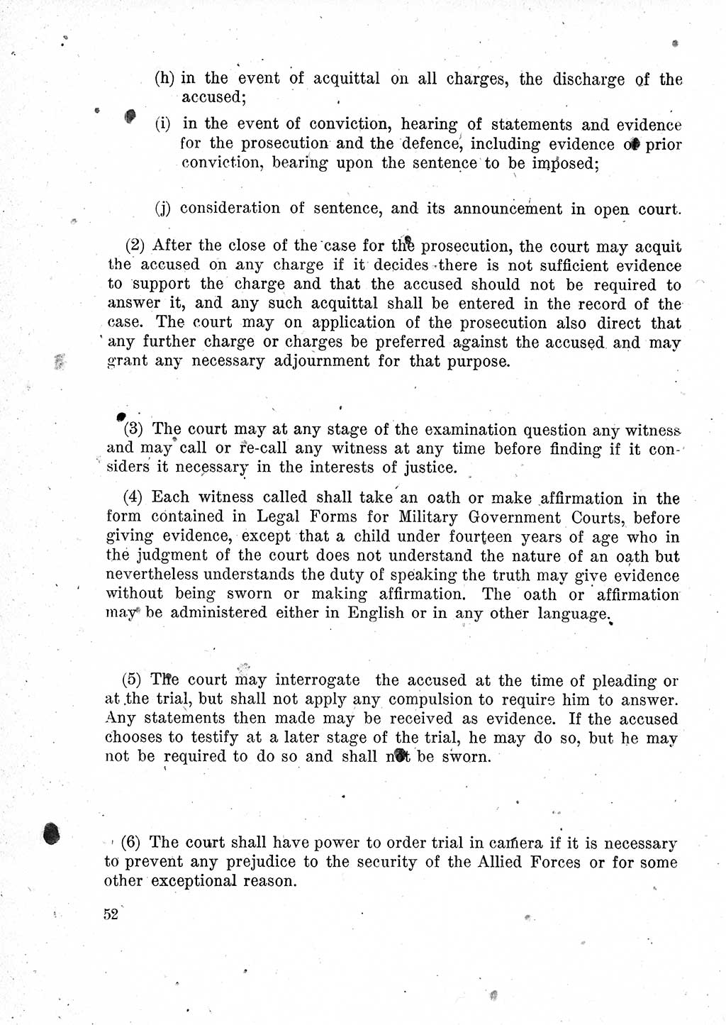 Das Recht der Besatzungsmacht (Deutschland), Proklamationen, Deklerationen, Verordnungen, Gesetze und Bekanntmachungen 1947, Seite 52 (R. Bes. Dtl. 1947, S. 52)