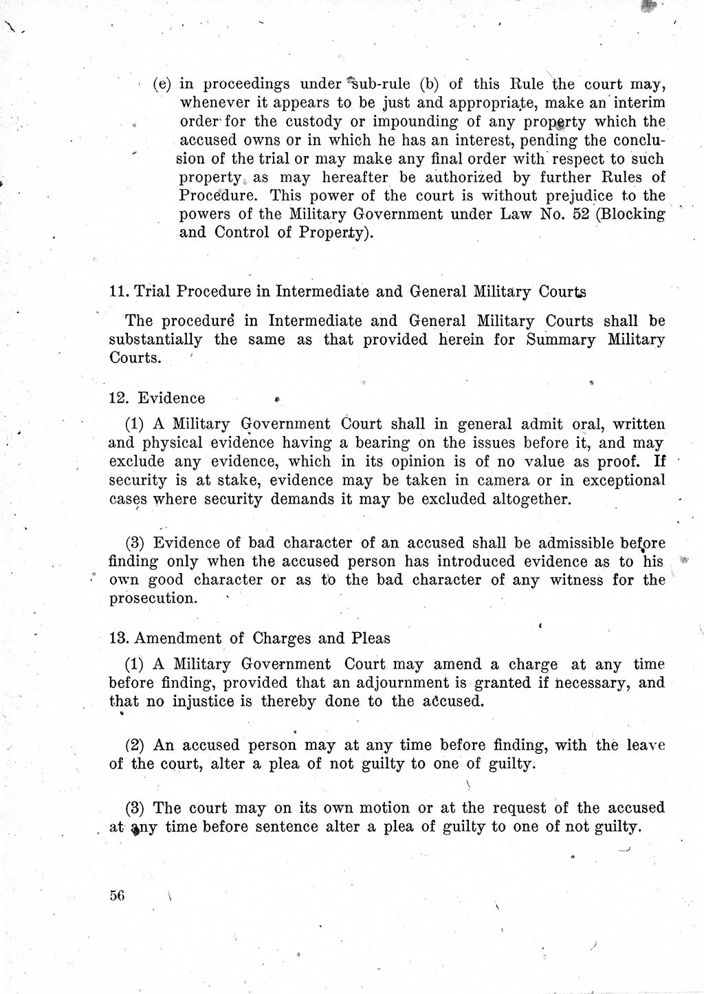 Das Recht der Besatzungsmacht (Deutschland), Proklamationen, Deklerationen, Verordnungen, Gesetze und Bekanntmachungen 1947, Seite 56 (R. Bes. Dtl. 1947, S. 56)