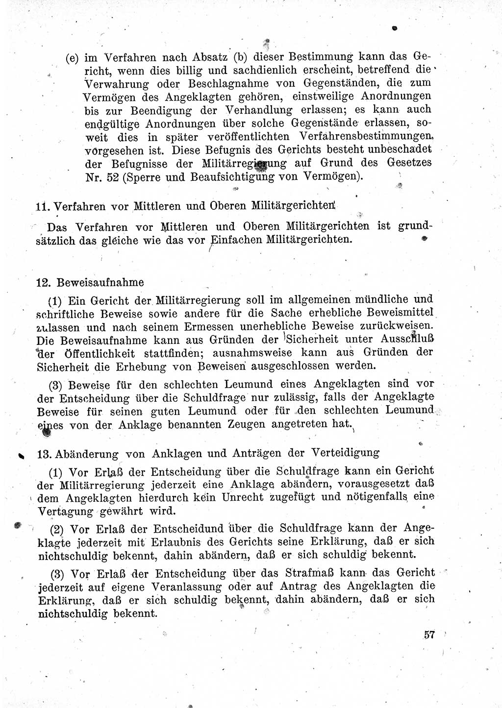 Das Recht der Besatzungsmacht (Deutschland), Proklamationen, Deklerationen, Verordnungen, Gesetze und Bekanntmachungen 1947, Seite 57 (R. Bes. Dtl. 1947, S. 57)