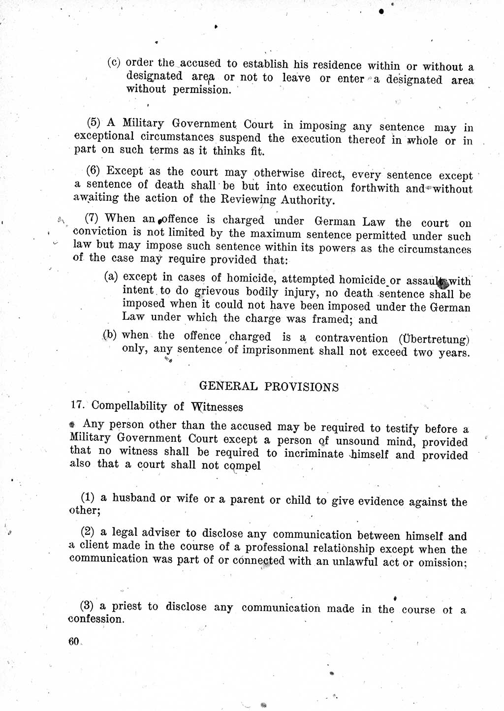 Das Recht der Besatzungsmacht (Deutschland), Proklamationen, Deklerationen, Verordnungen, Gesetze und Bekanntmachungen 1947, Seite 60 (R. Bes. Dtl. 1947, S. 60)