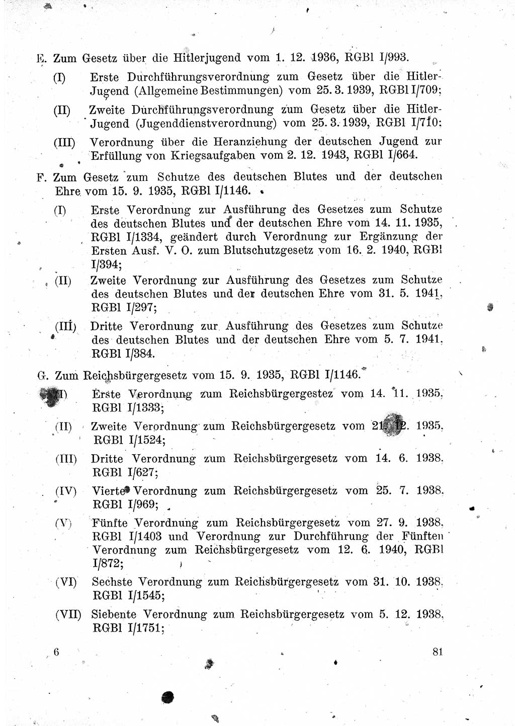 Das Recht der Besatzungsmacht (Deutschland), Proklamationen, Deklerationen, Verordnungen, Gesetze und Bekanntmachungen 1947, Seite 81 (R. Bes. Dtl. 1947, S. 81)