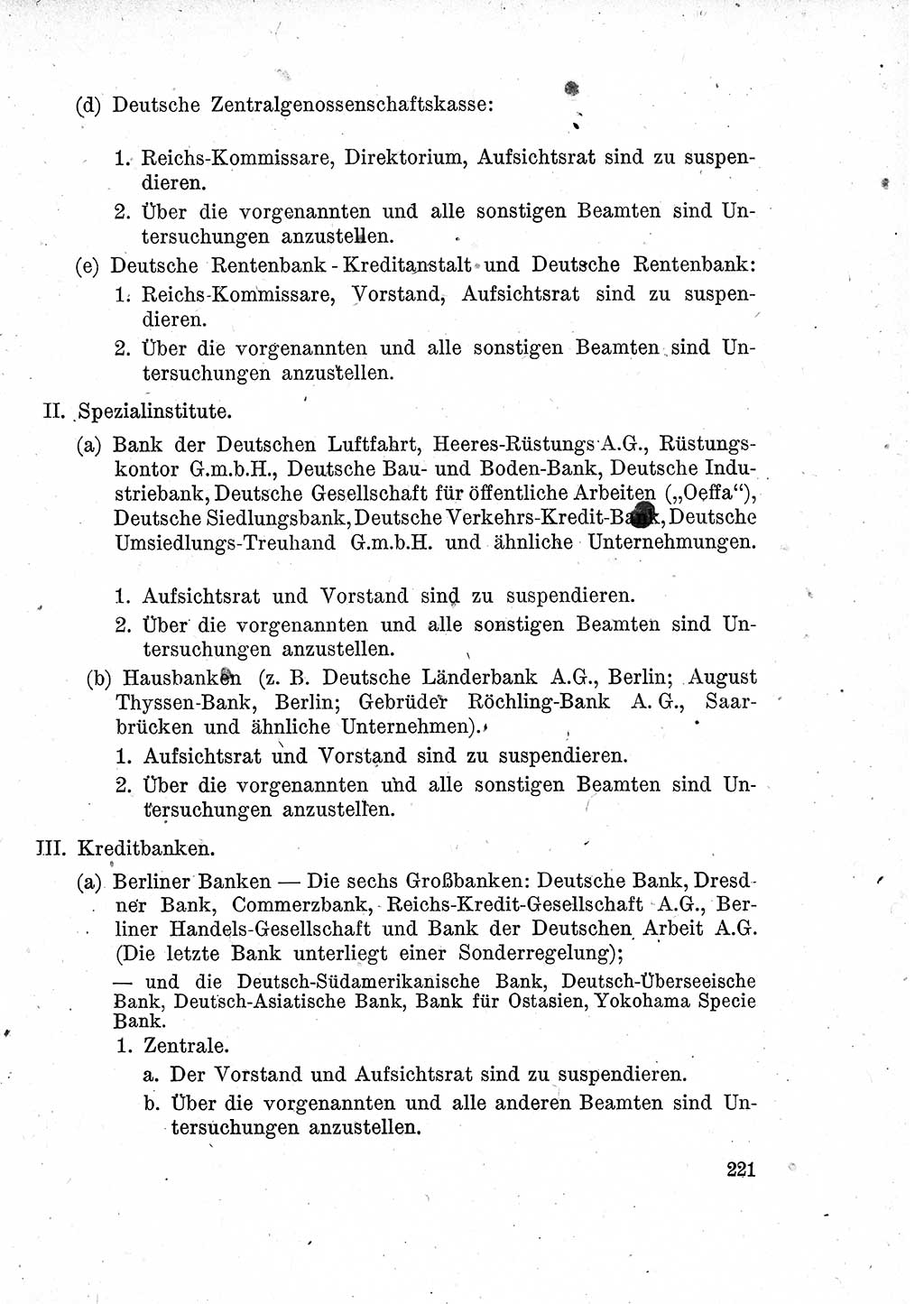 Das Recht der Besatzungsmacht (Deutschland), Proklamationen, Deklerationen, Verordnungen, Gesetze und Bekanntmachungen 1947, Seite 221 (R. Bes. Dtl. 1947, S. 221)