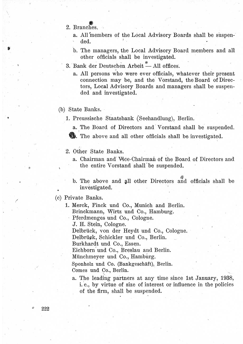 Das Recht der Besatzungsmacht (Deutschland), Proklamationen, Deklerationen, Verordnungen, Gesetze und Bekanntmachungen 1947, Seite 222 (R. Bes. Dtl. 1947, S. 222)