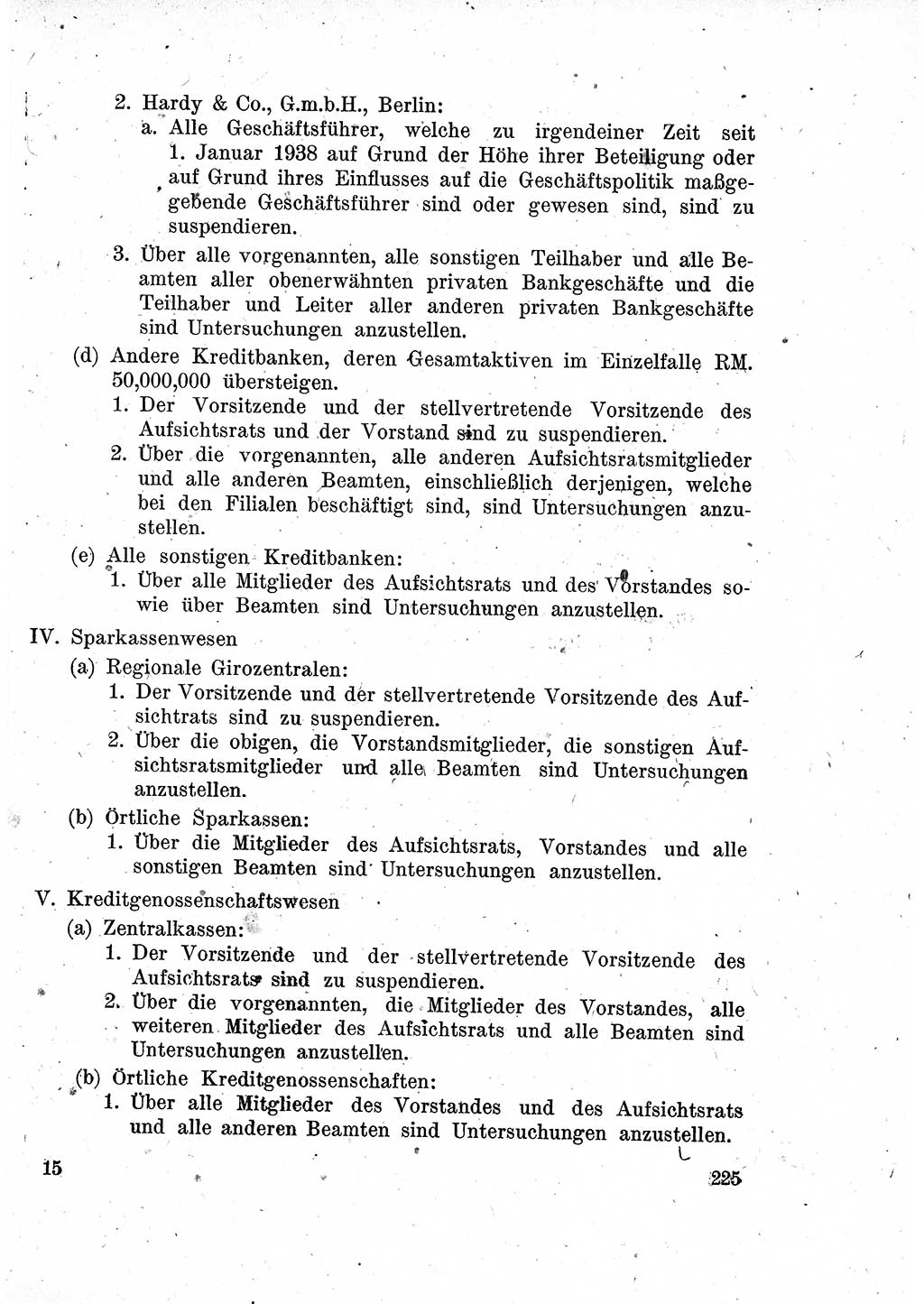 Das Recht der Besatzungsmacht (Deutschland), Proklamationen, Deklerationen, Verordnungen, Gesetze und Bekanntmachungen 1947, Seite 225 (R. Bes. Dtl. 1947, S. 225)